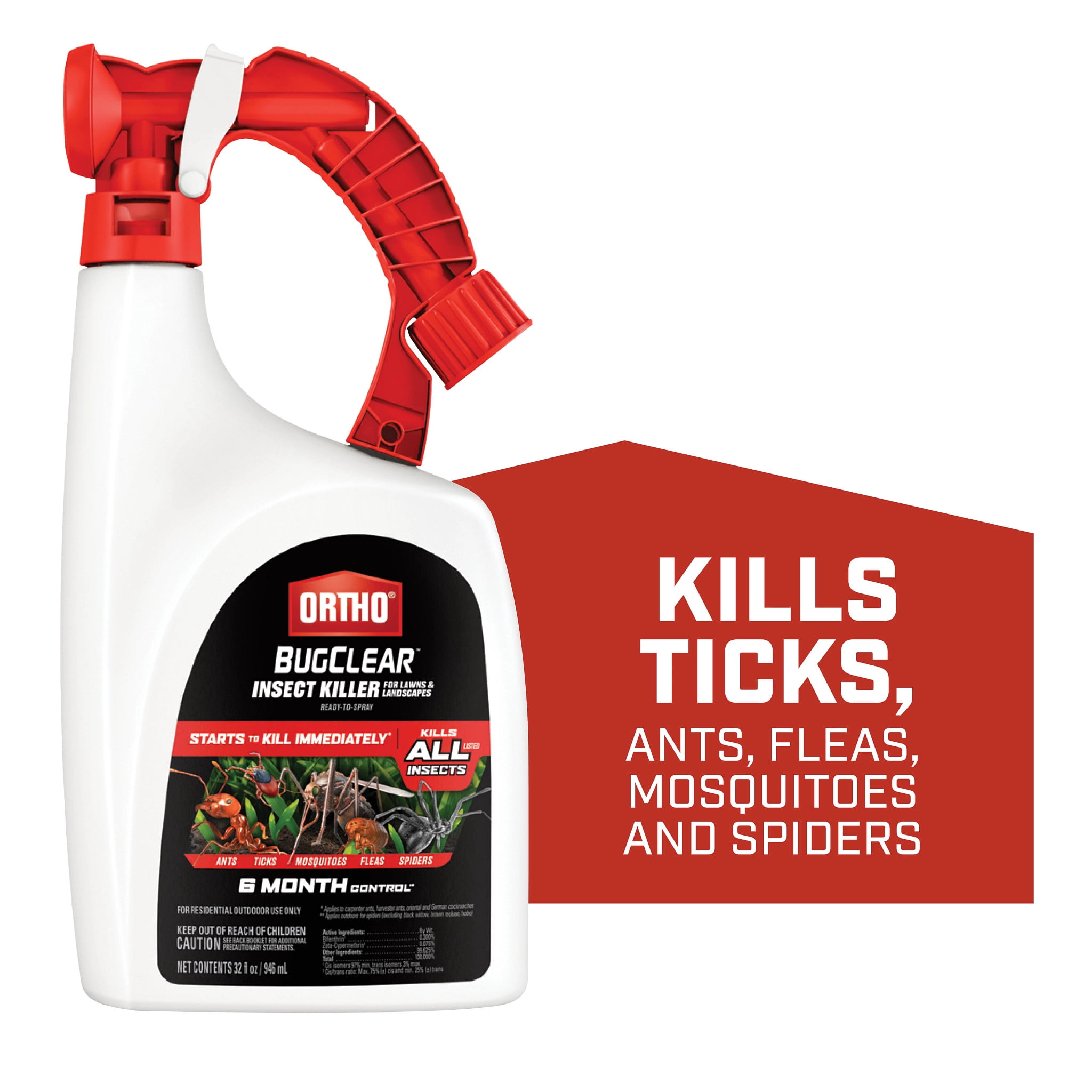 Ortho BugClear Insect Killer for Lawns and Landscapes, Fast-Acting Outdoor Pest Control (32 oz) i0cbc