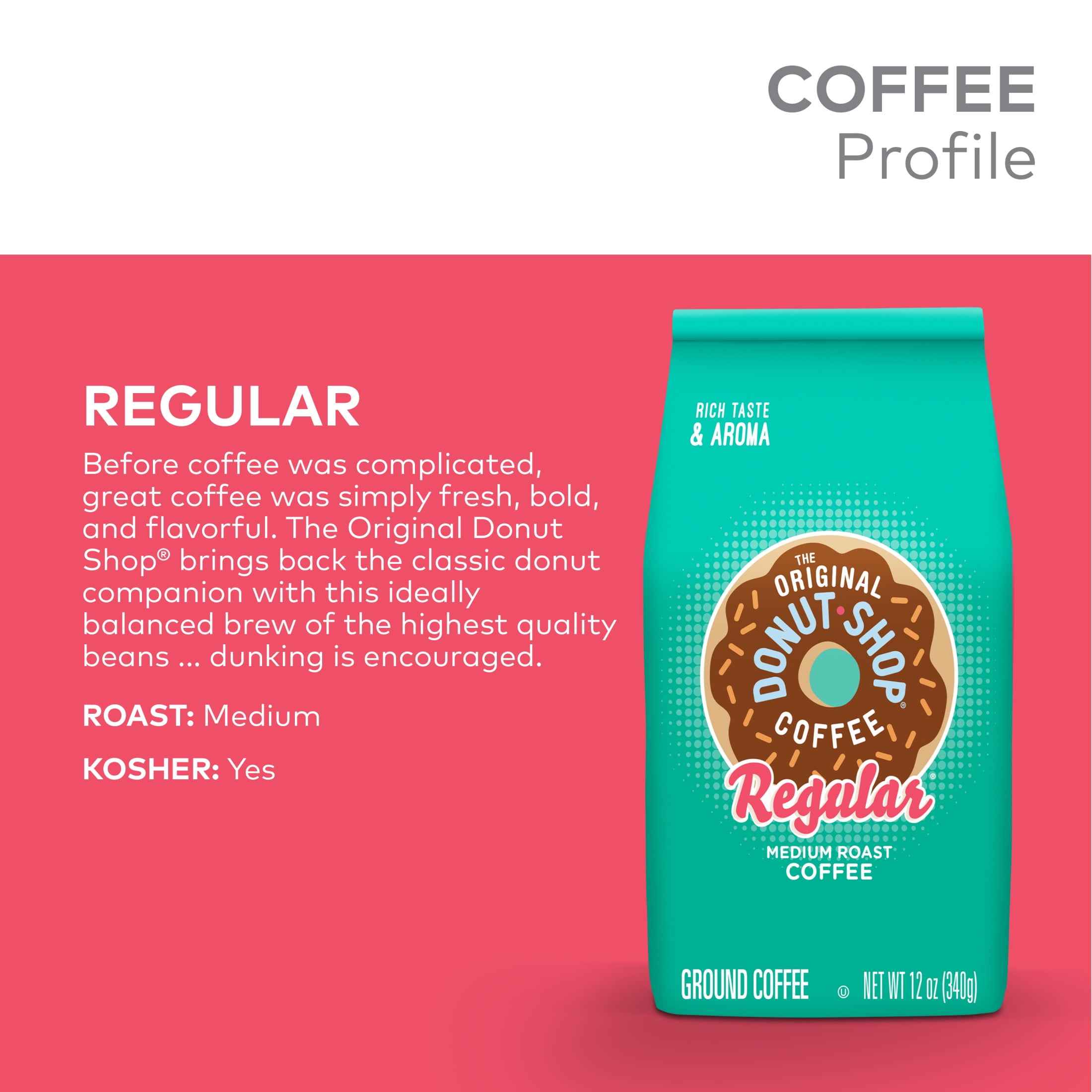 The Original Donut Shop Regular Medium Roast Ground Coffee (12 oz) k1o75