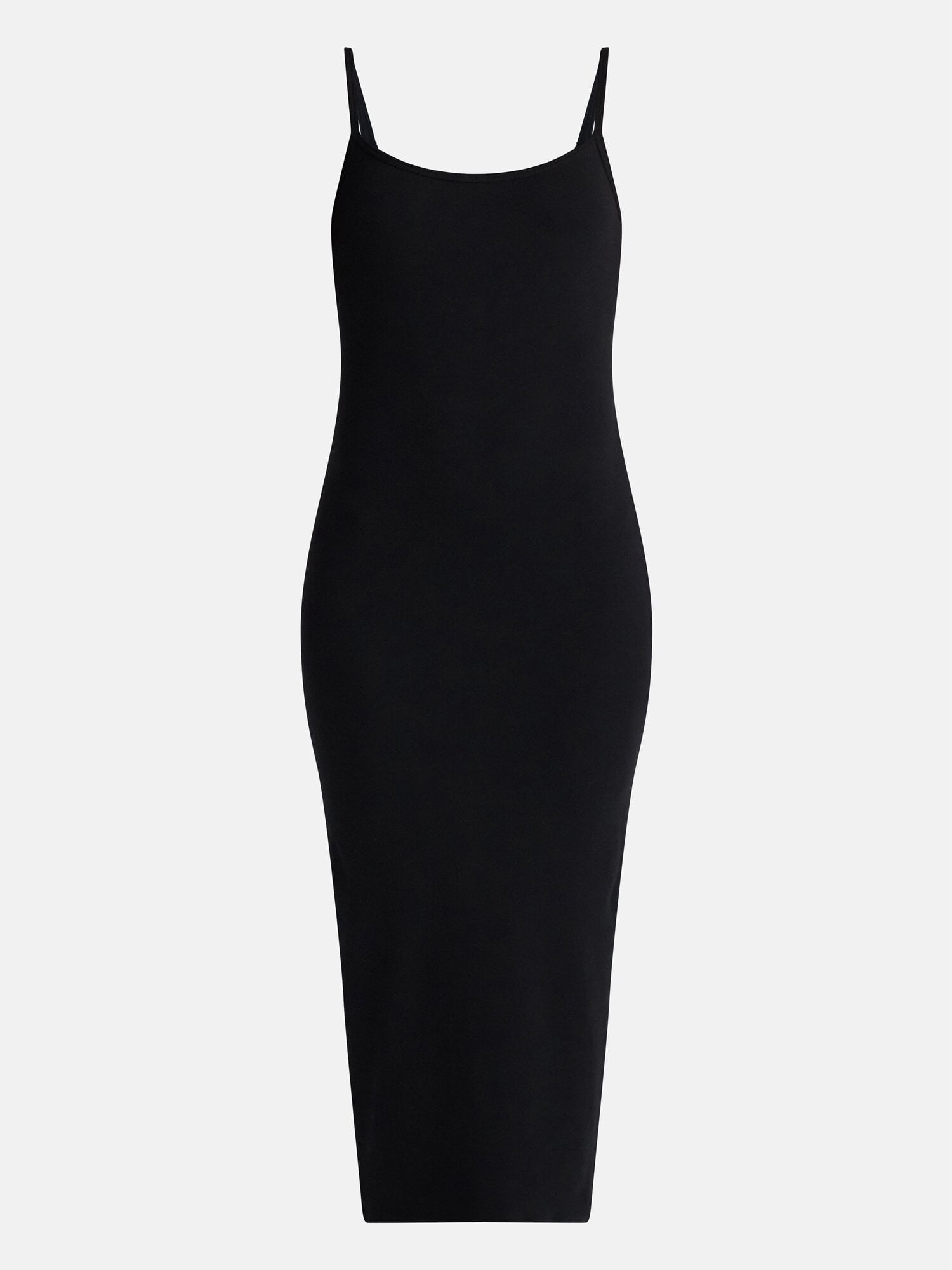 No Boundaries Ribbed Strappy Maxi Dress (Black, XXL) bhl09