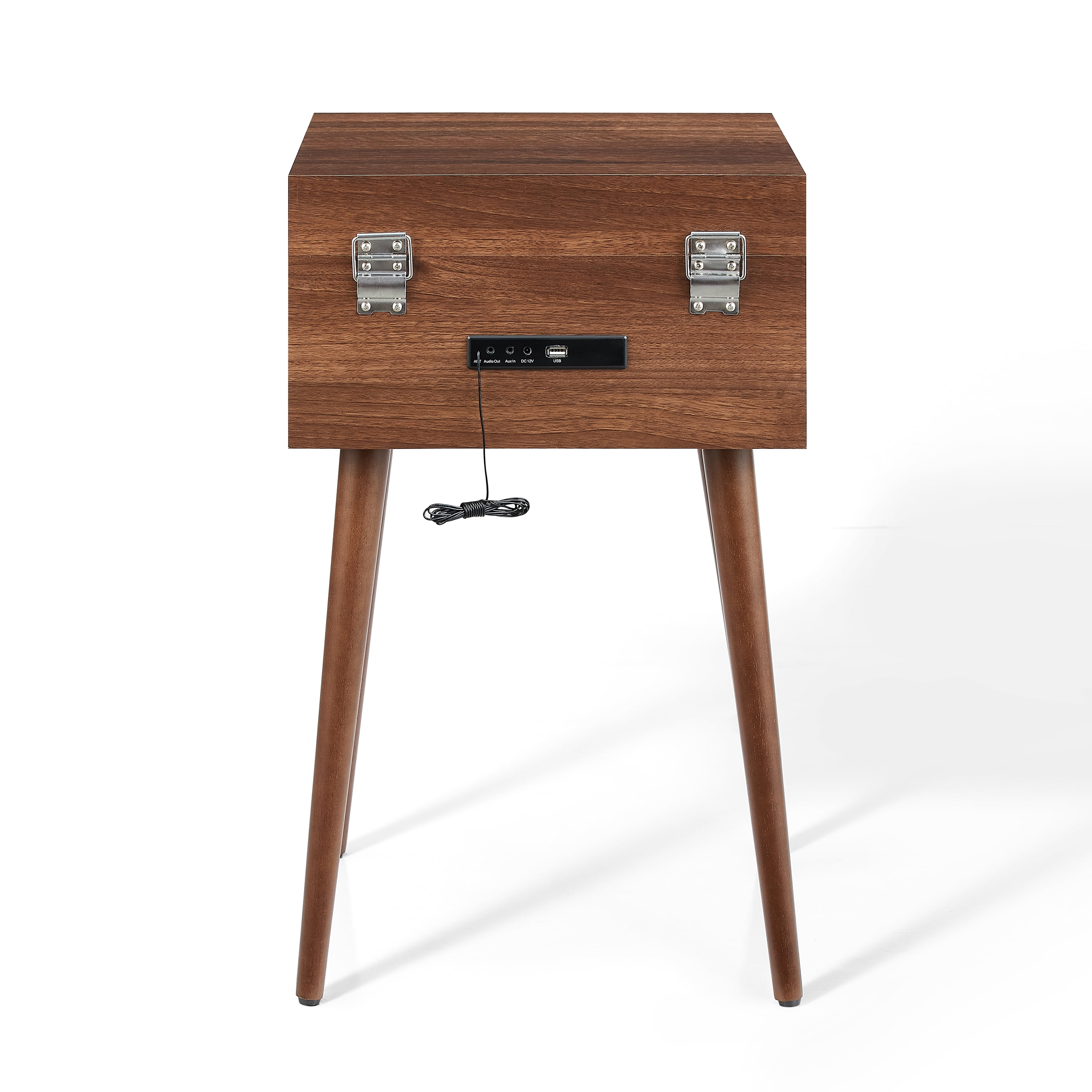 Crosley Nash 7-in-1 Record Player with Bluetooth (Wood, 17.5 in x 13.5 in x 9.5 in) 70vlu