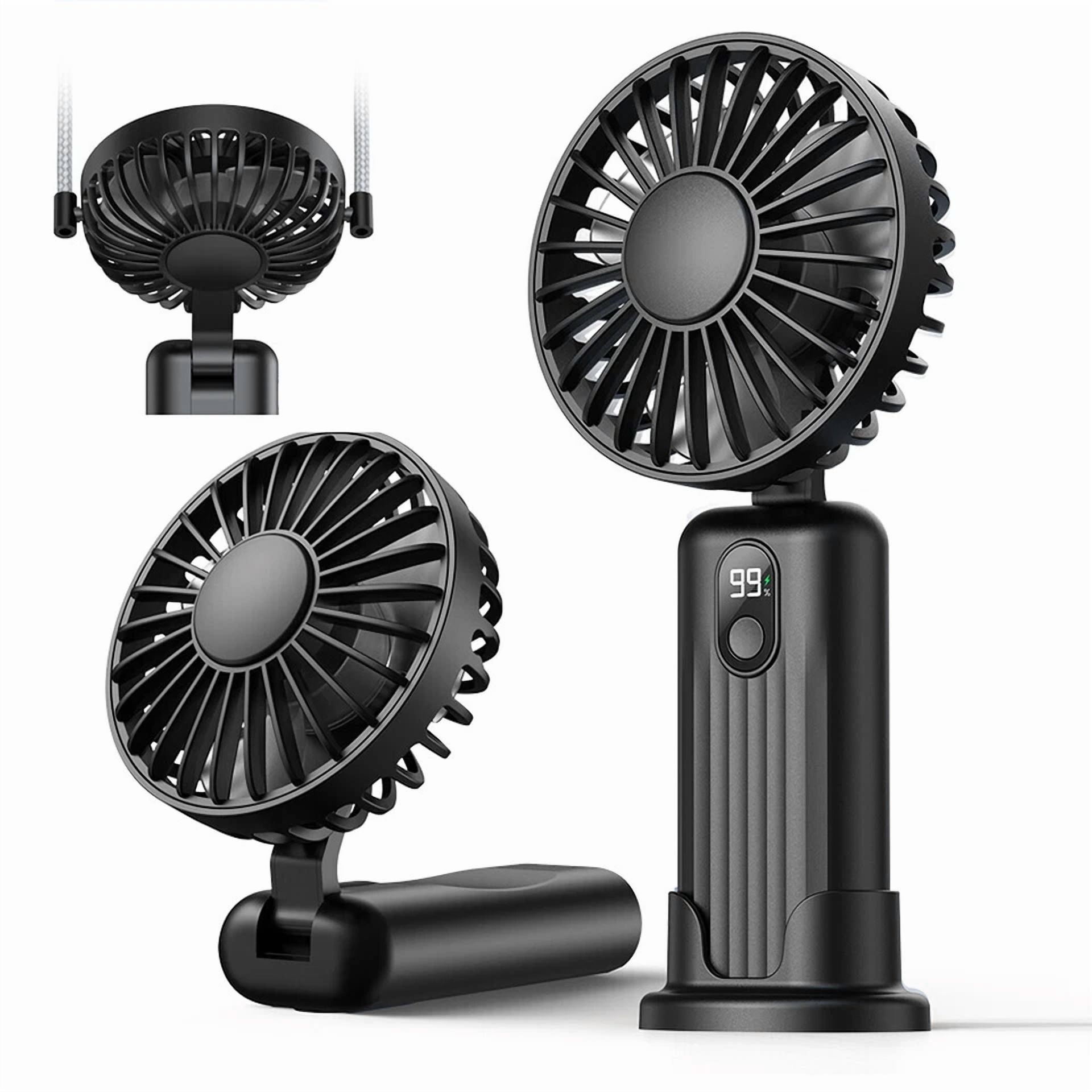 KLYNE Portable Handheld Fan Rechargeable Foldable Personal Fan (3-in-1, 2400 mAh) o8w0a