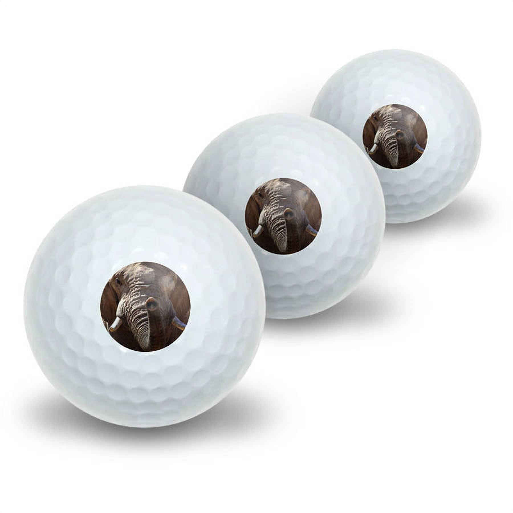 African Elephant Novelty Golf Balls (White, 3 Pack) 06ccf