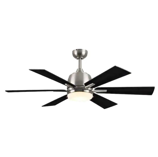 Harbor Breeze Bradbury LED Indoor Ceiling Fan with Light Kit (Brushed Nickel, 48 in) siygz