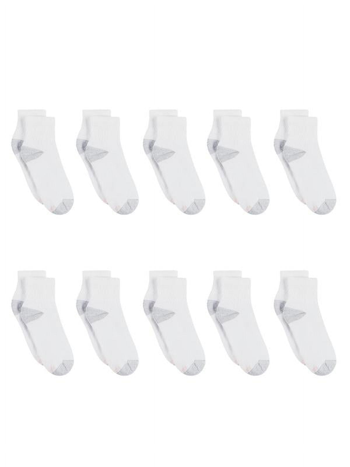 Hanes Women's Cushioned Ankle Socks, Moisture-Wicking Athletic Socks (White, 10-Pack, Size 5-9) 6wgux