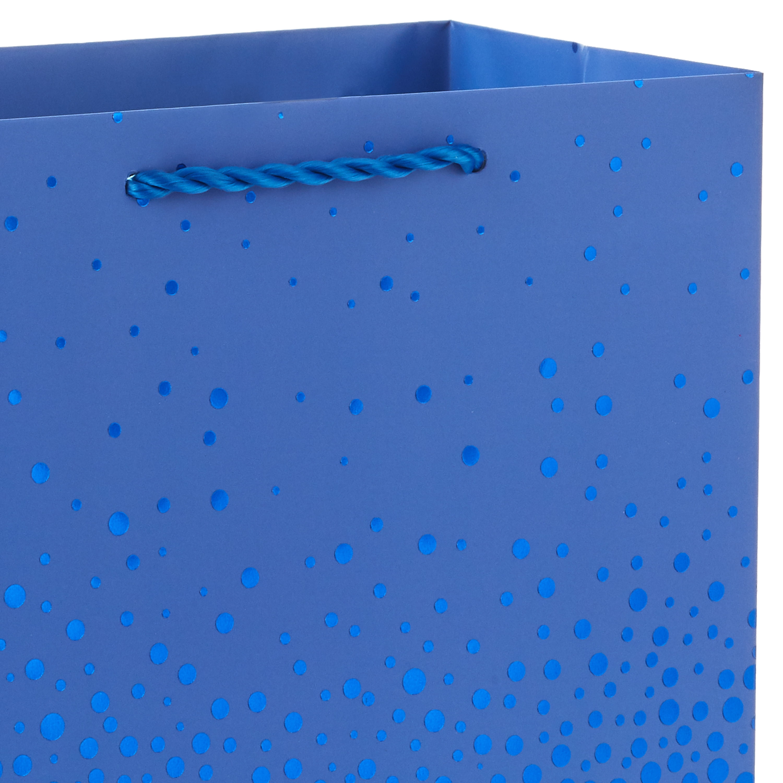 Hallmark Medium Gift Bag (Blue with Cascading Blue Foil Dots, 7.7 in x 9.6 in x 4.3 in) nllcm