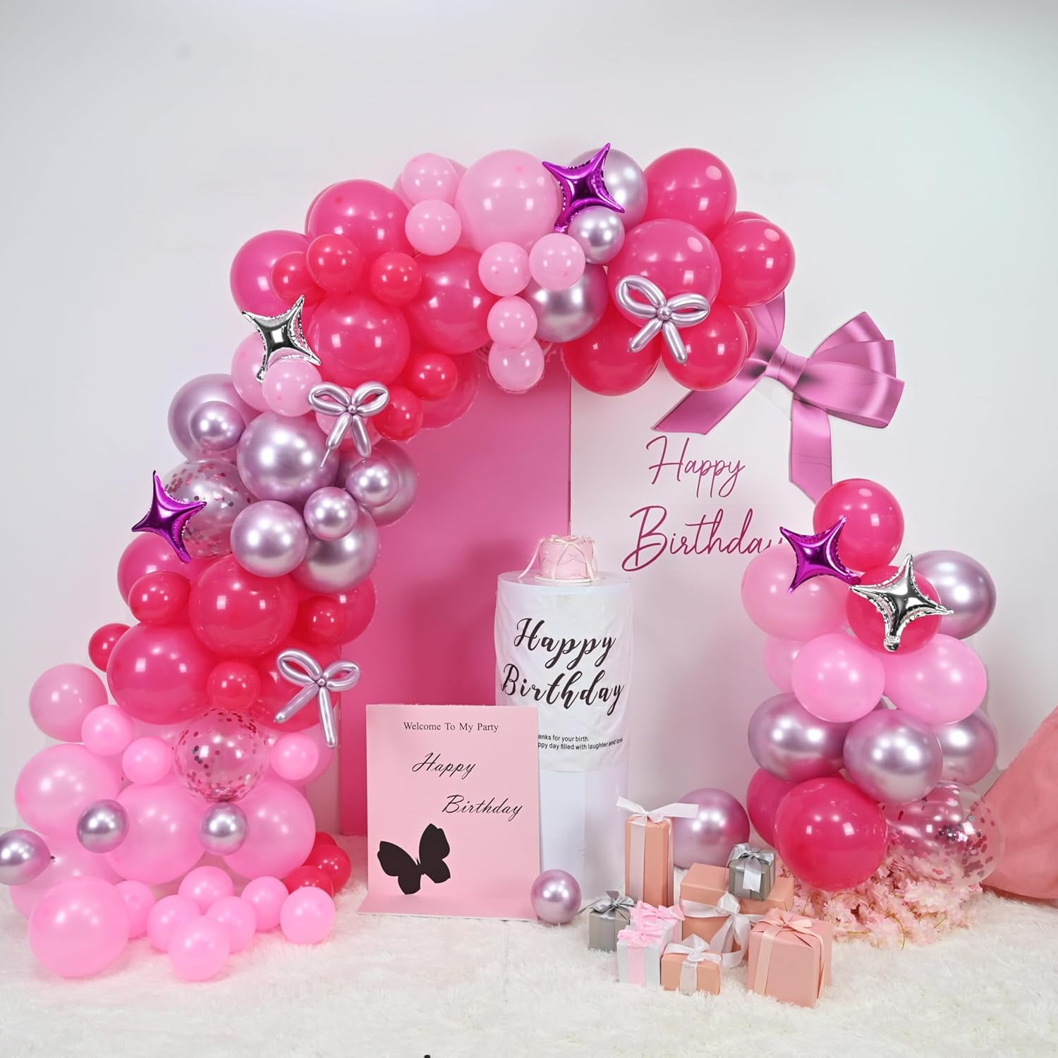 Party Decor Pink Balloon Garland Arch Kit (108 Pack) y709l