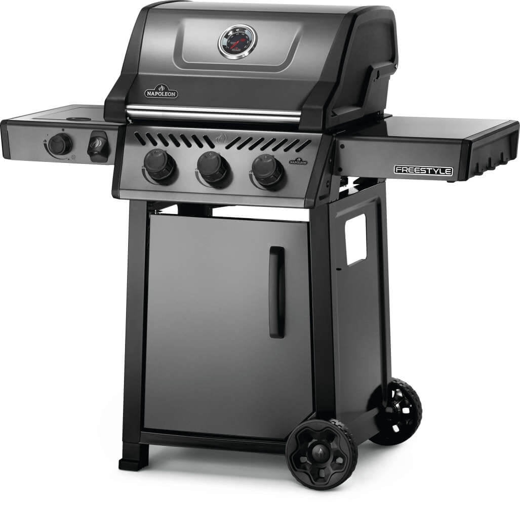 Napoleon Freestyle 365 3-Burner Propane Gas Grill with Range Side Burner (Graphite Grey, 365 sq in) 3flop