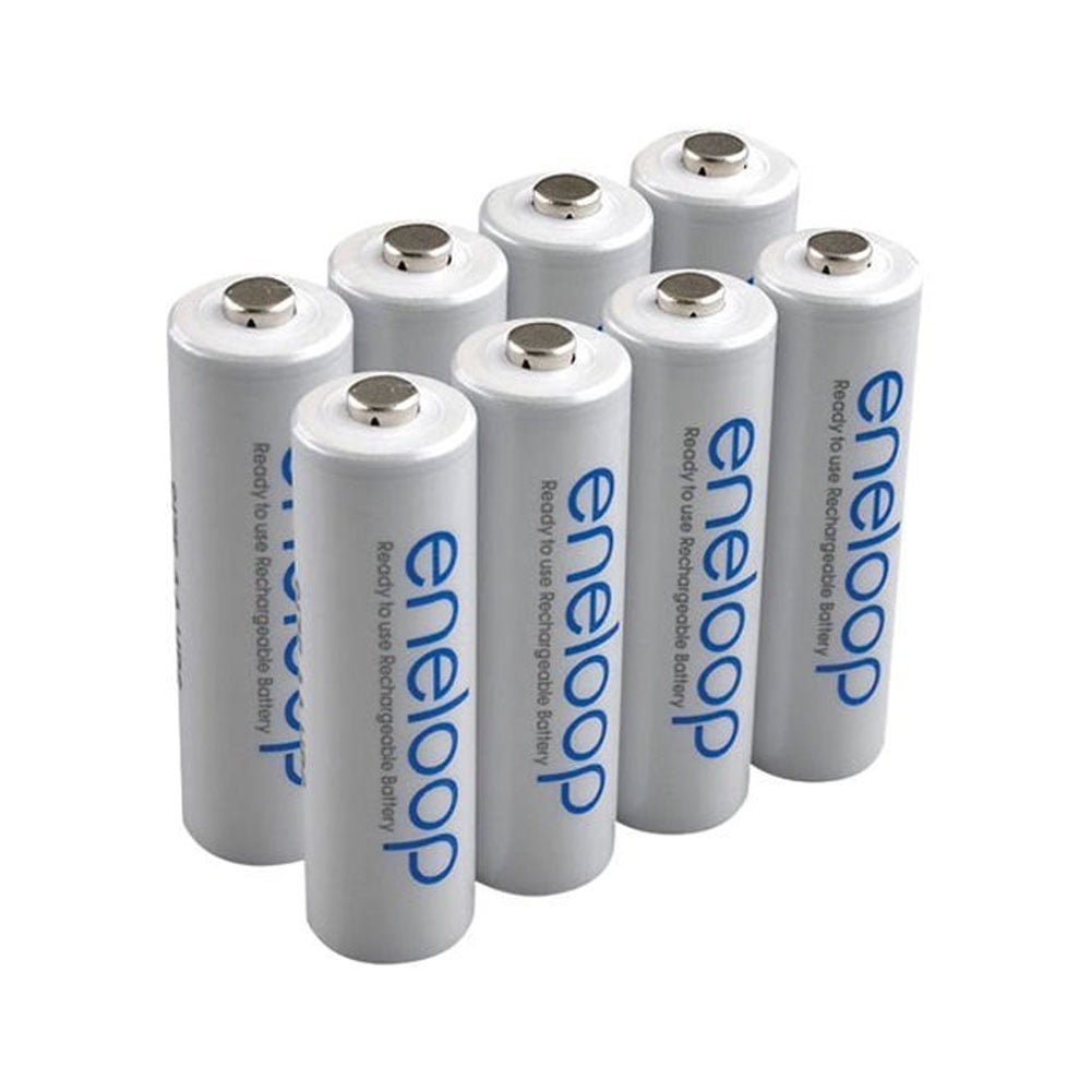 Sanyo Eneloop AA NiMH Rechargeable Batteries (8 Pack, 2000 mAh) atpar