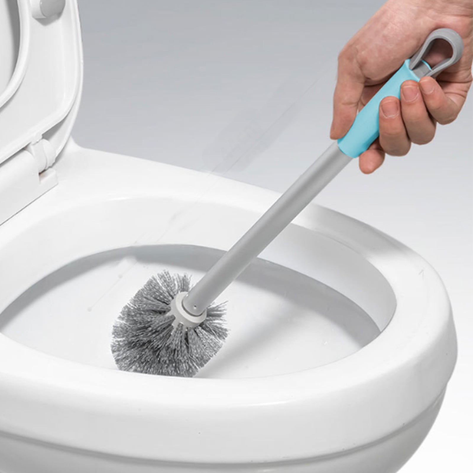 Yyuenw Toilet Plunger and Bowl Brush Combo Set with Ergonomic Caddy (Blue, 17 in) jaaui