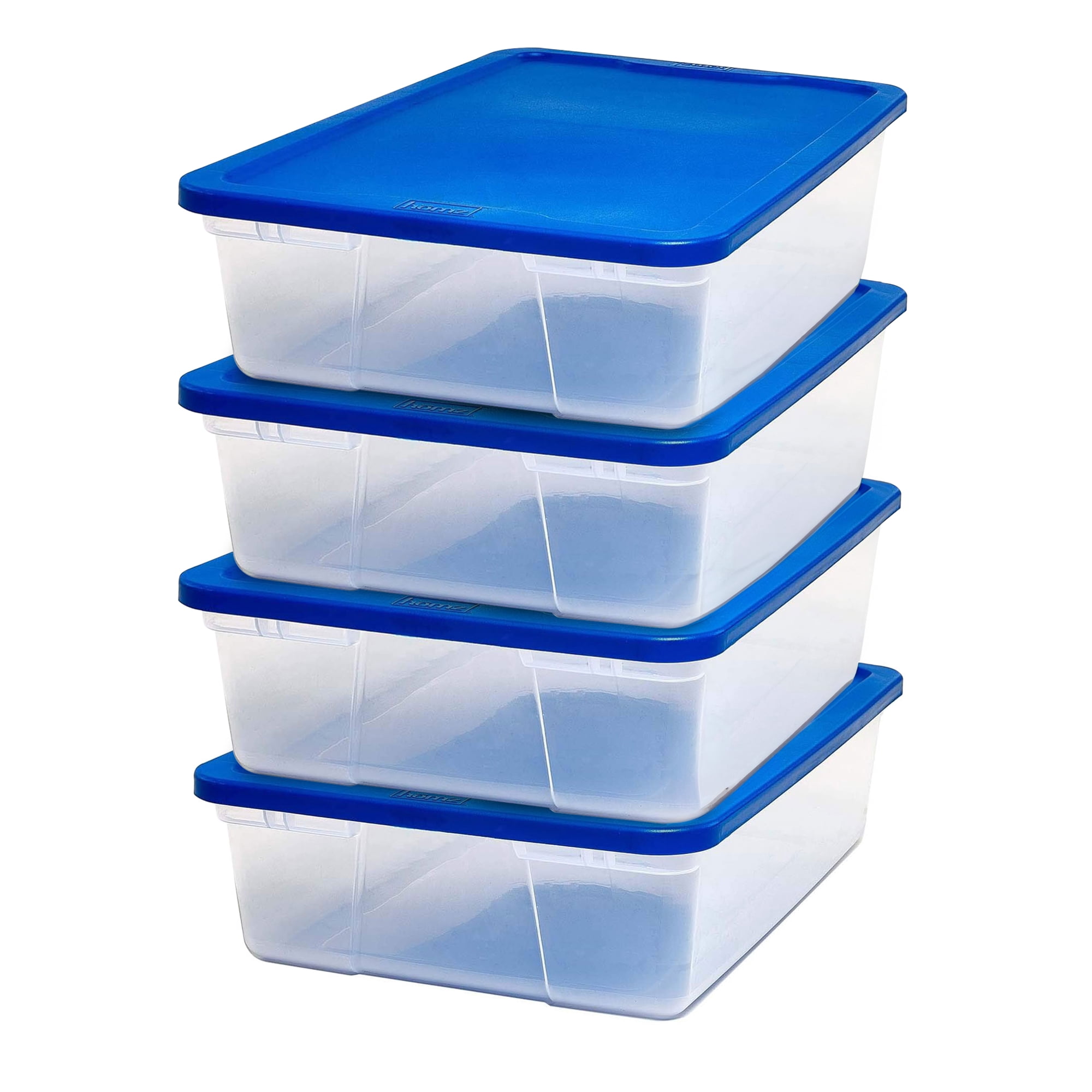 Homz Snaplock Plastic Storage Container Bin with Latching Lid (Clear, 28 qt, 4 Pack) zbzb6