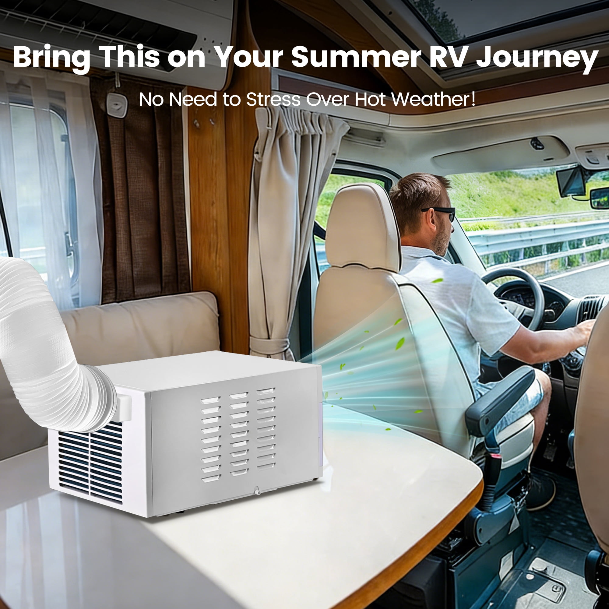 Edendirect Portable Air Conditioner 2300 BTU Compact Cooling Unit with Remote and Dehumidifier (White, 45 sq. ft.) p4zl9