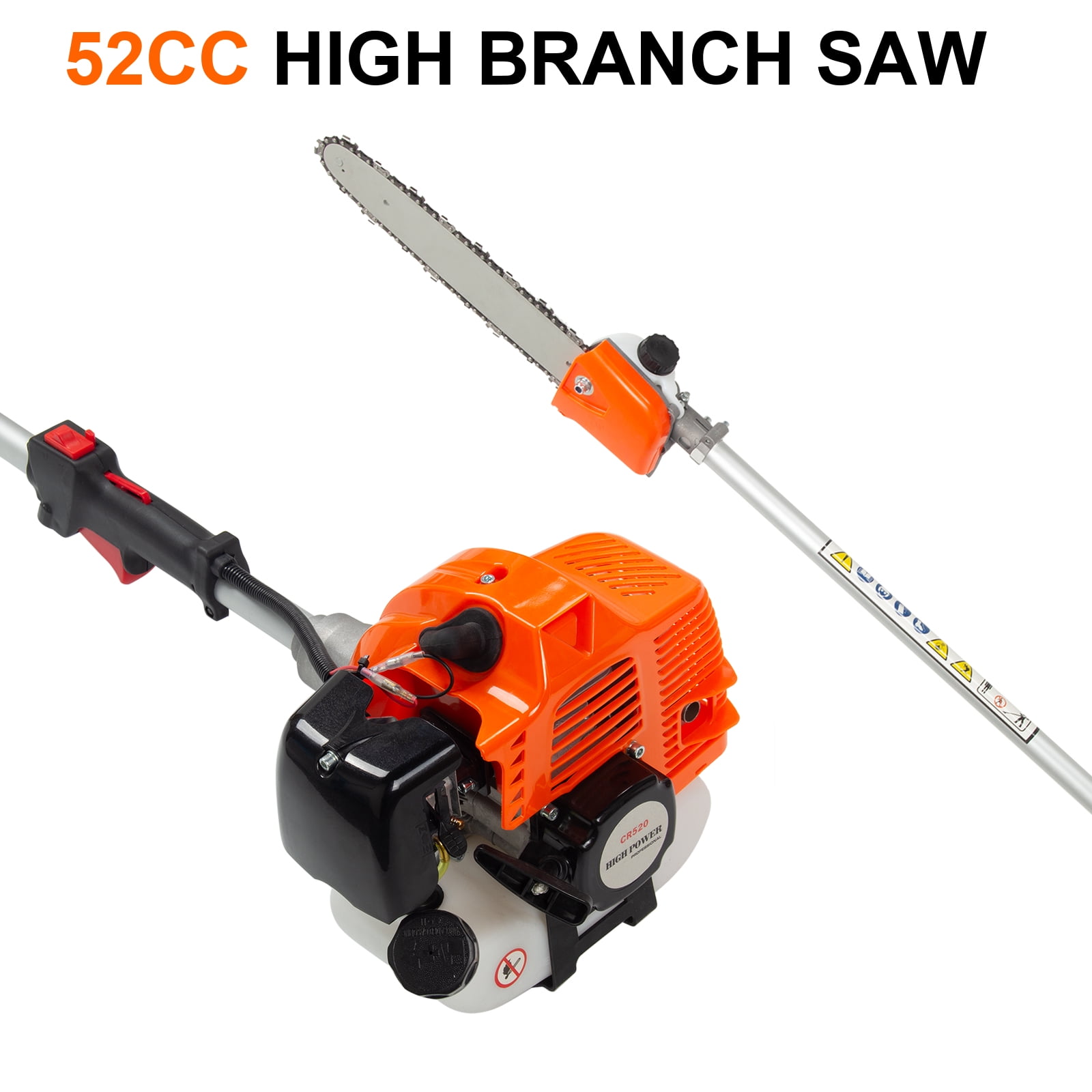 Kkonetoy 52CC 2-Cycle Gas Powered Pole Saw (Extendable Tree Trimmer, 10 ft) yzsdu