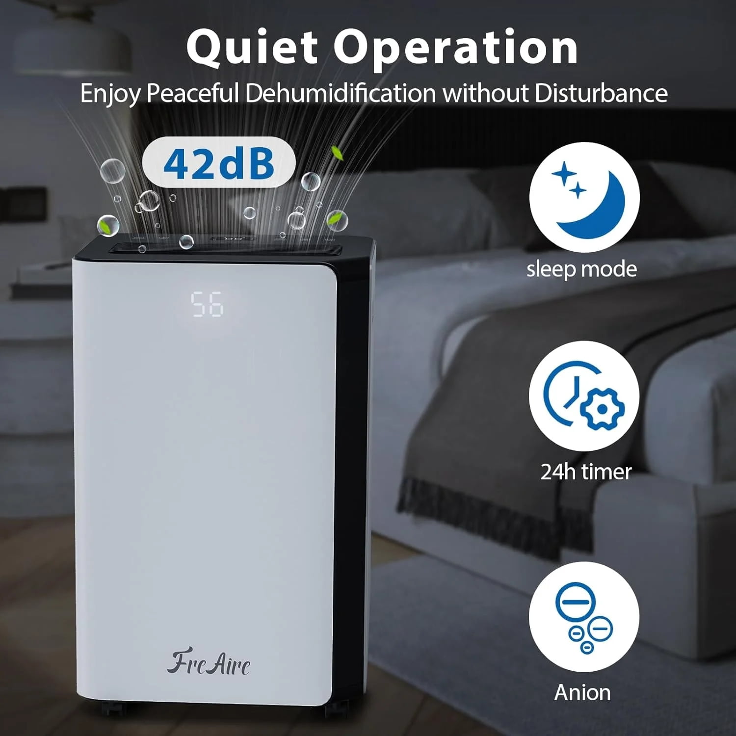 Aeitto 50 Pint Dehumidifier for Large Rooms up to 4500 sq ft (White, 50 pt) gje6r