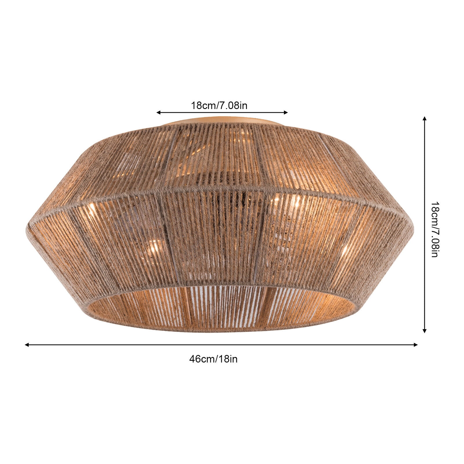 Miumaeov Boho Rattan Caged Ceiling Fan with Light and Remote Control (6 Speeds, 7.08 in Base) mrl8w