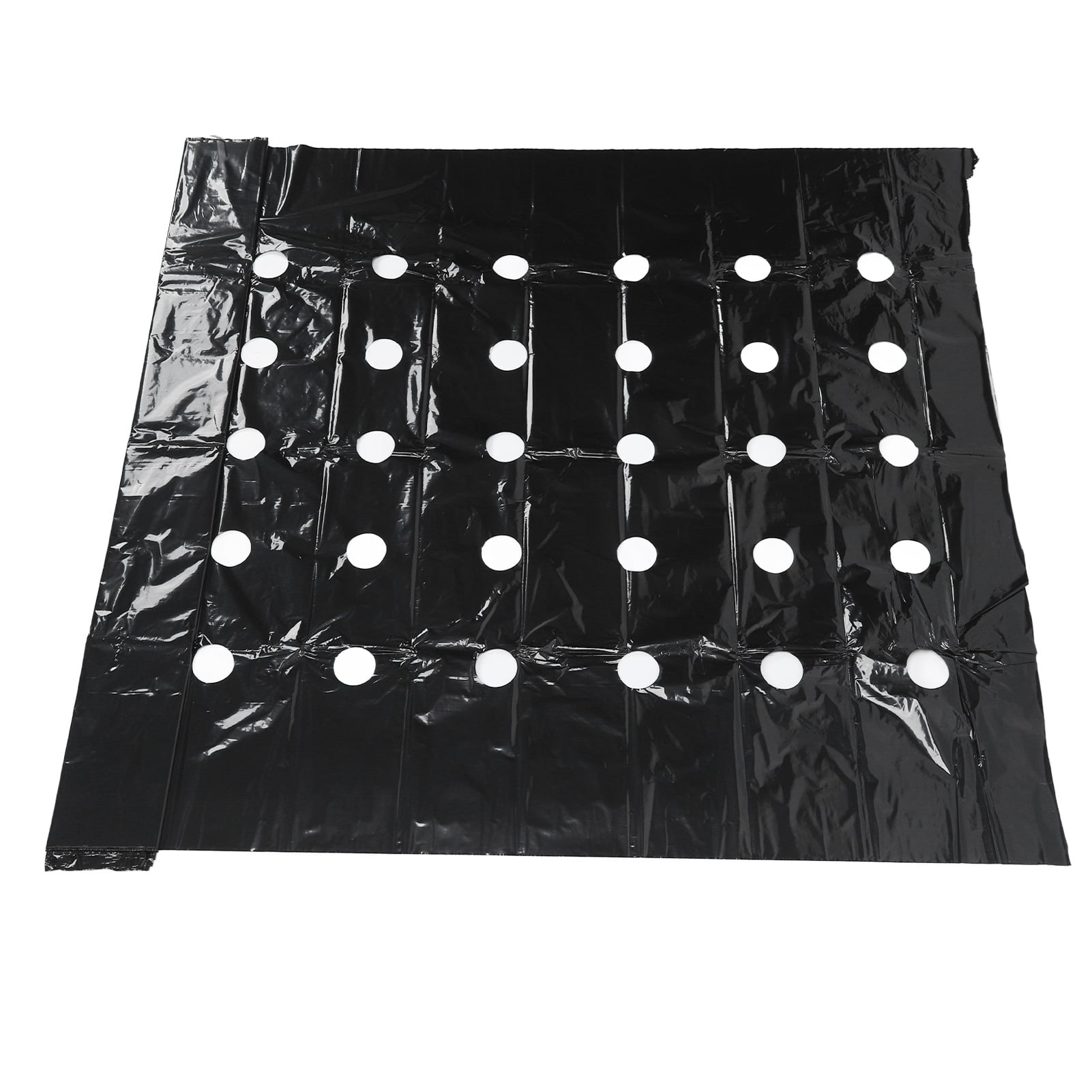 Generic Perforated PE Garden Mulch Film Weed Barrier for Crop Growth (Black, 3.1 ft x 32.8 ft) bkzvt