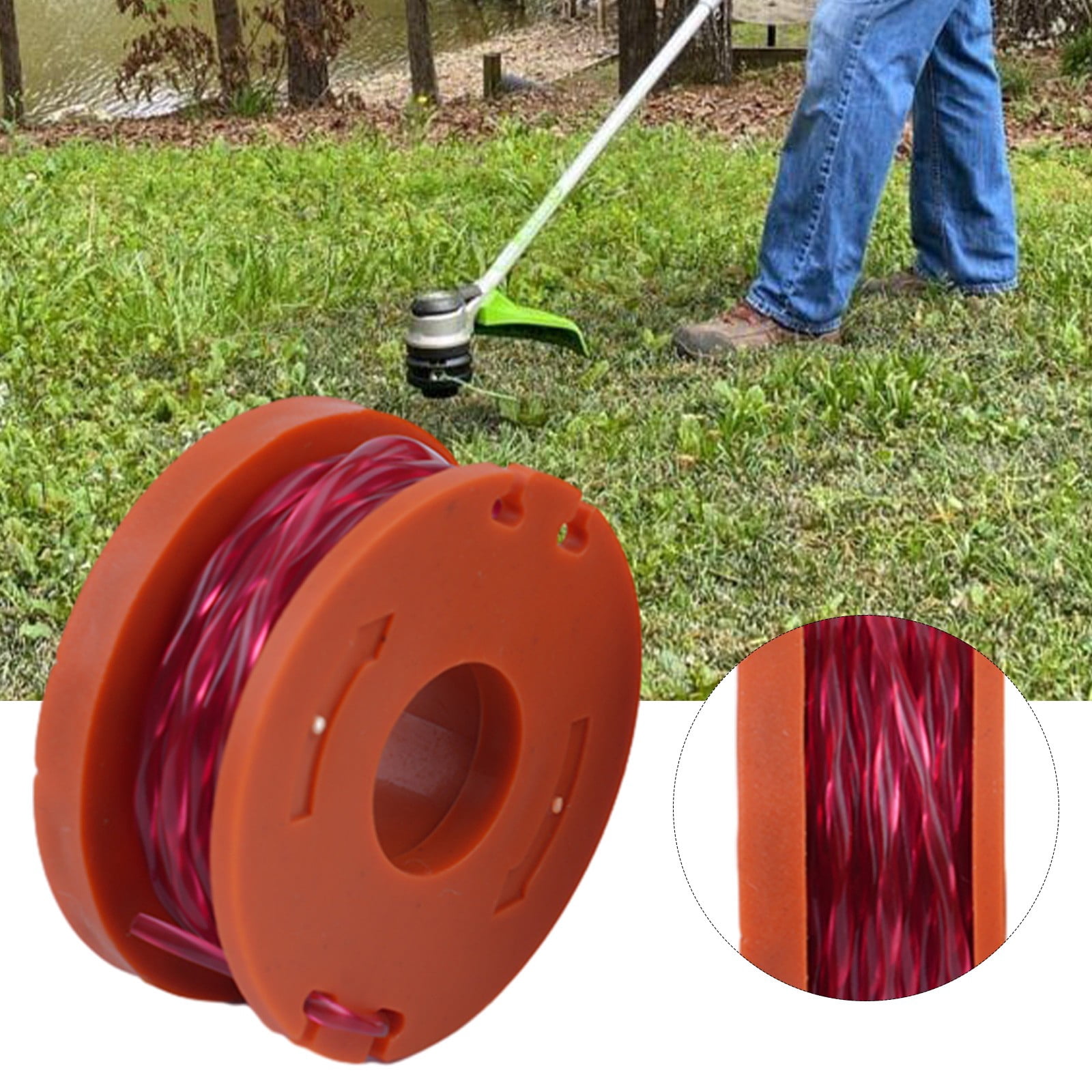 Worx Replacement Trimmer Spool Line for String Trimmer Models WG154 WG163 WG180 WG175 WG155 WG151 WG160 (10 ft, 10 Pack) zmjf9