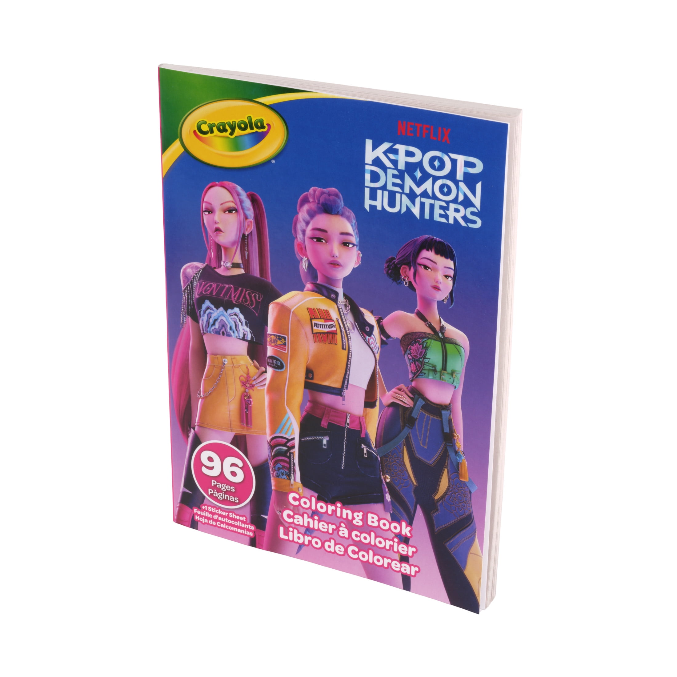 Crayola K-Pop Demon Hunters Coloring Book, Creative Arts and Crafts Activity Set (96 Pages) c24xo