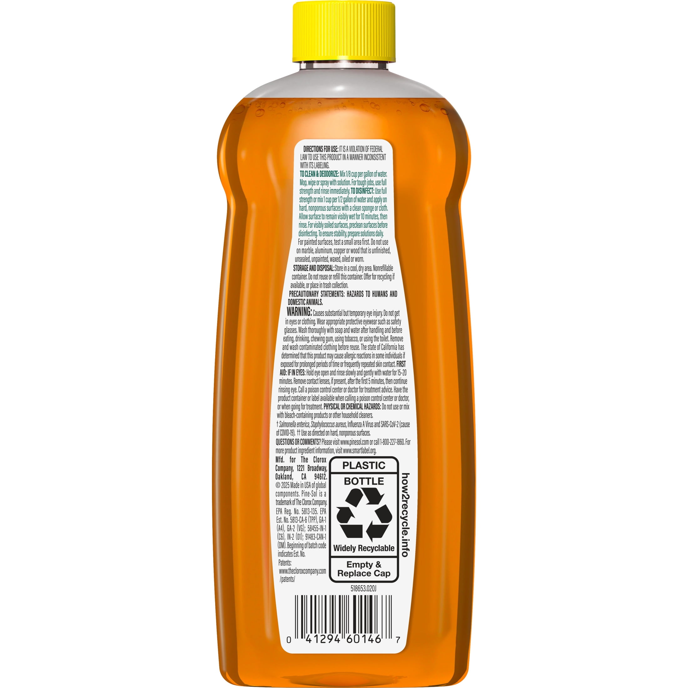 Pine-Sol Multi-Surface Cleaner, Original Scent, Heavy-Duty Household Disinfectant (14 fl oz) wo43y
