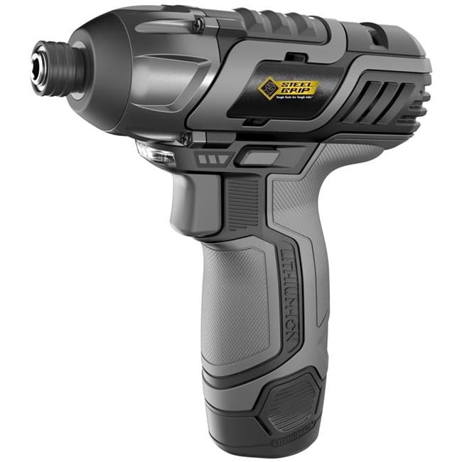 Steel Grip 12V Cordless Brushless Impact Driver, High-Torque Power Tool (0.25 in, 1 Pack) 118yf