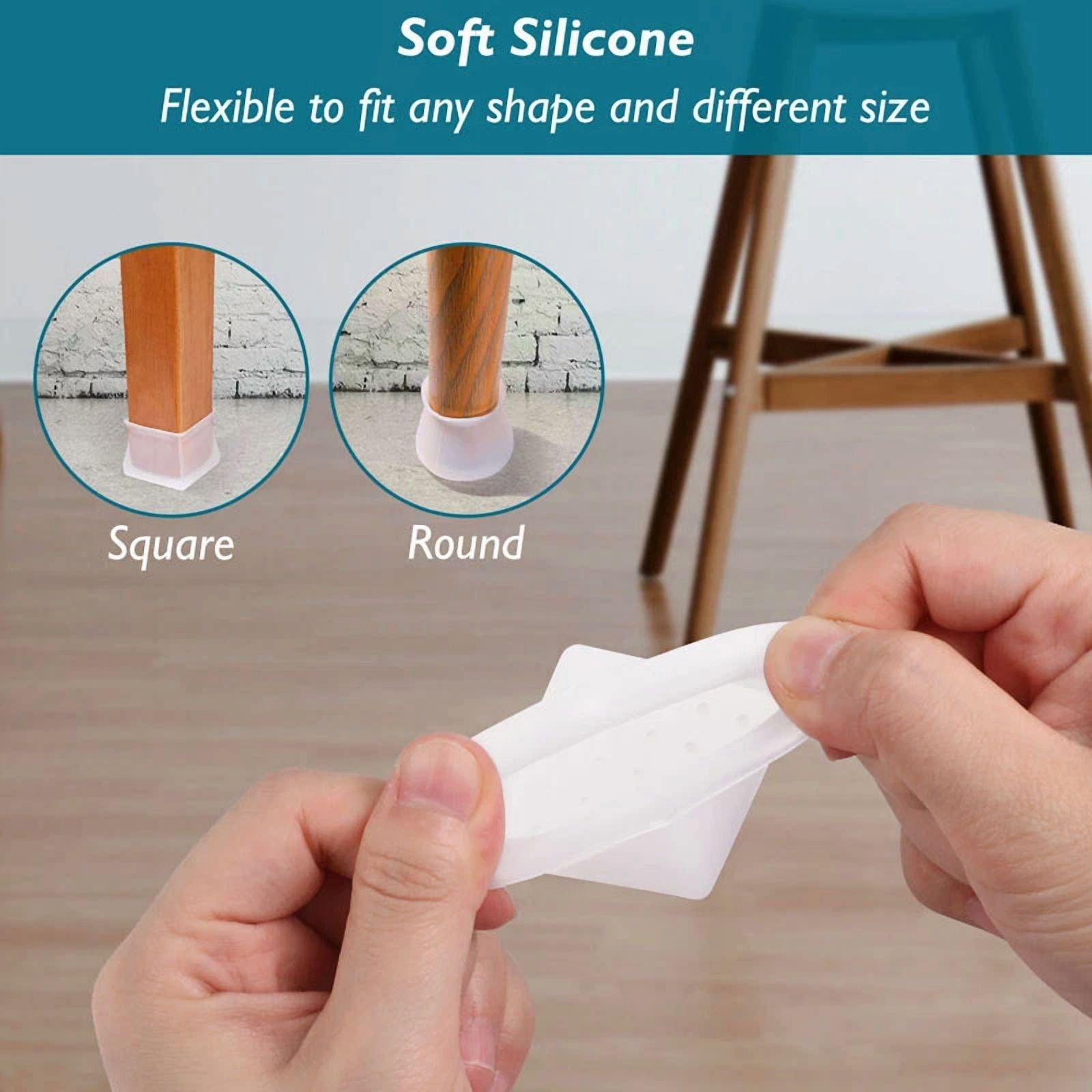 KLYNE Chair Leg Protectors Anti-Slip Furniture Pads for Bar Stools and Tables (32 Pcs) 7lzut