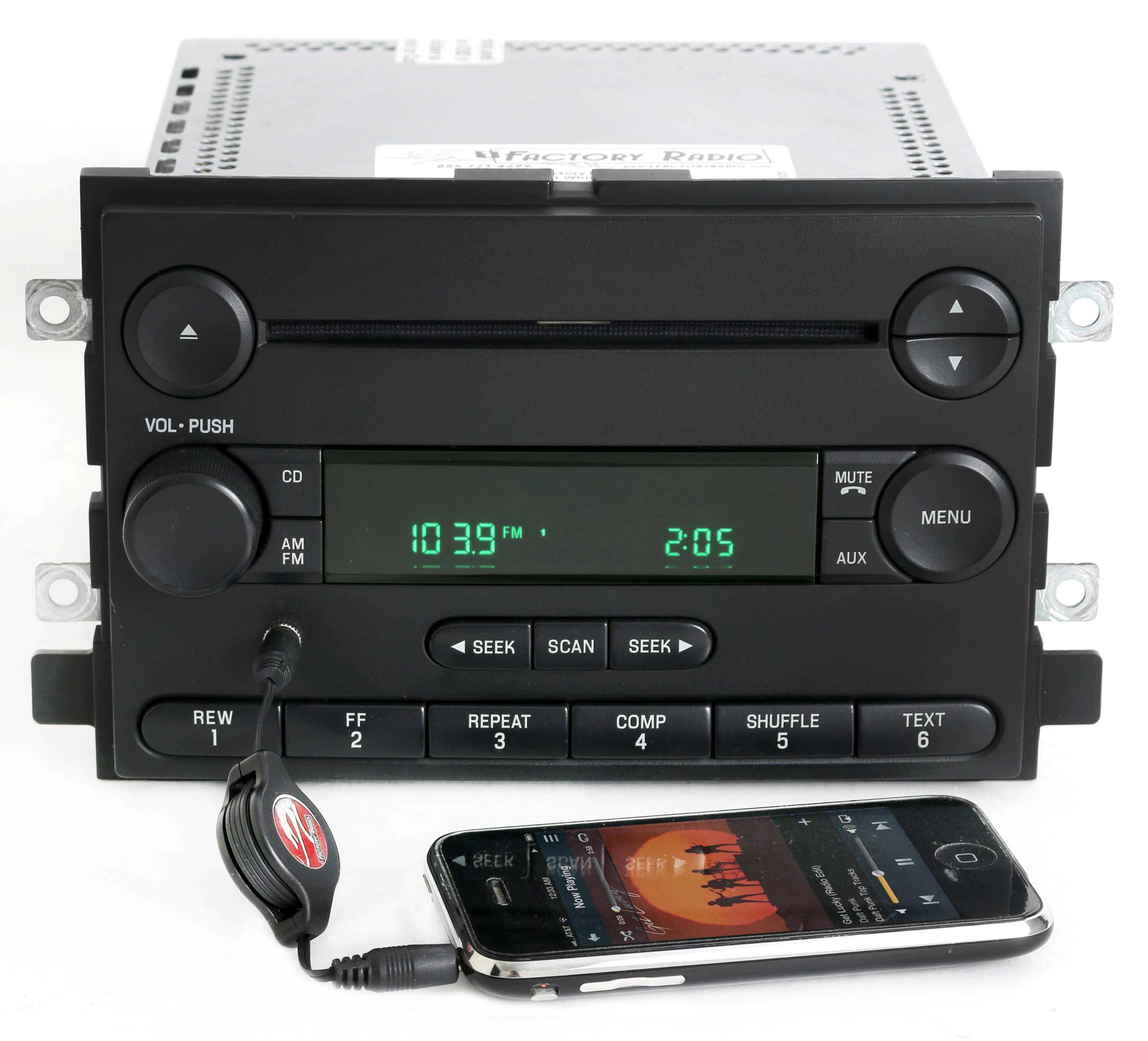 Ford 2004 F150 Pickup AM FM CD Player Radio with Auxiliary Input (Black, 1 Unit) t4v0h