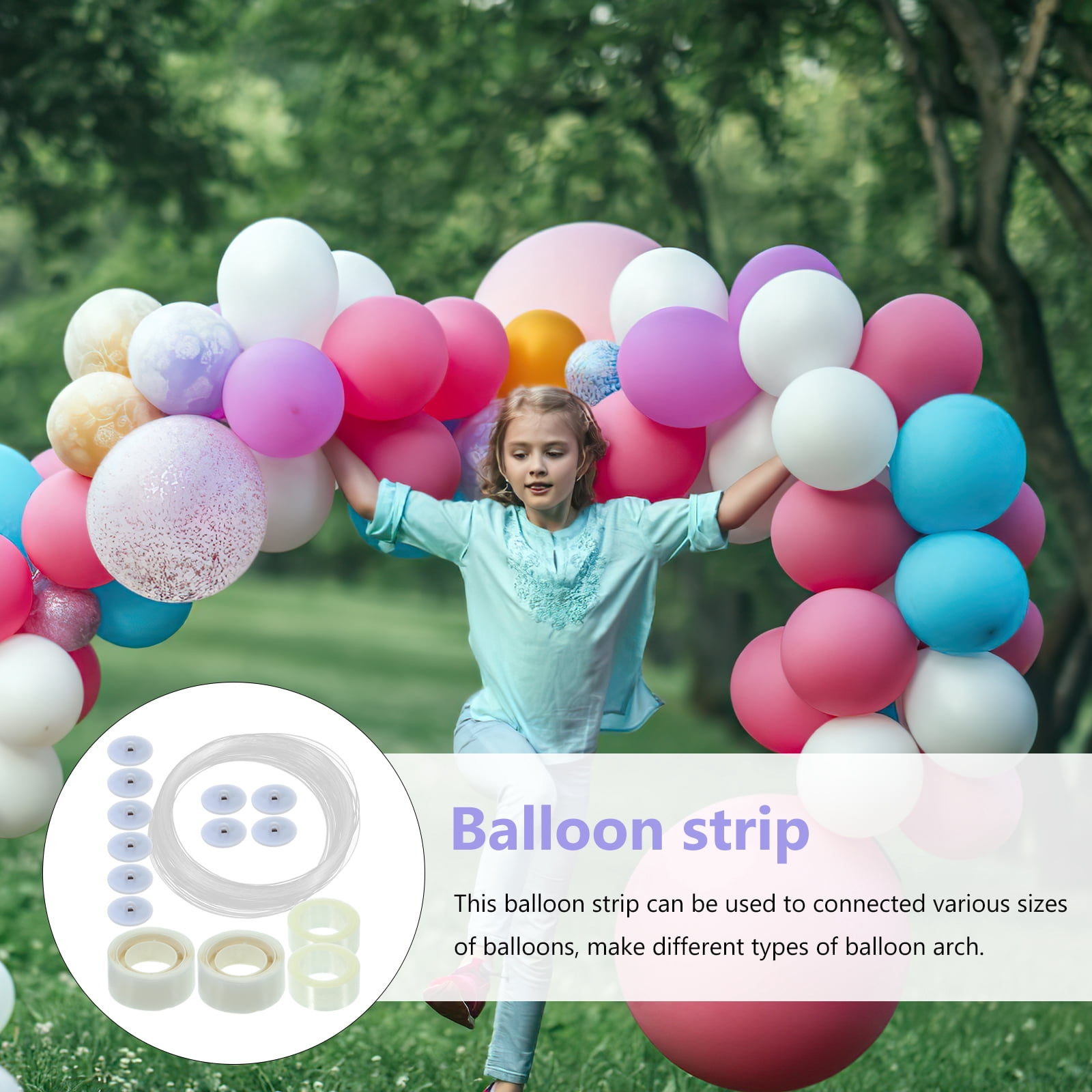 Jert Balloon Arch Strip Kit for Party Garland Decoration (Clear, 16 ft) bbeoh