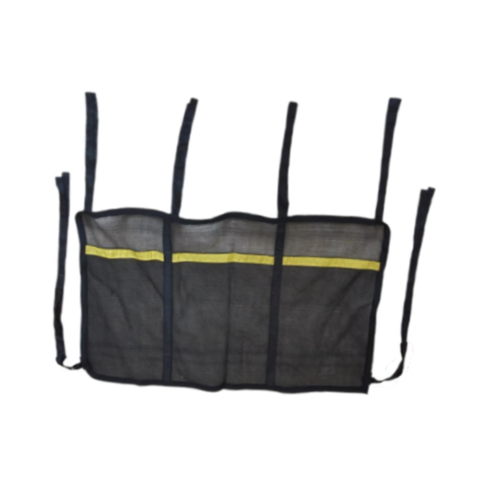 yotijay Trampoline Shoe Storage Organizer Net with Three Mesh Pouches (Black, 32.7 in x 19.7 in) 8ifo0
