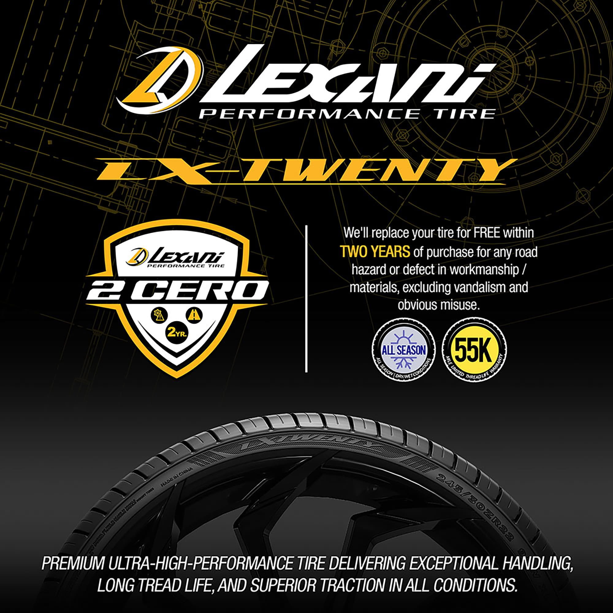 Lexani LX-Twenty Performance Passenger Tire (235/40R19, XL) jh8tf