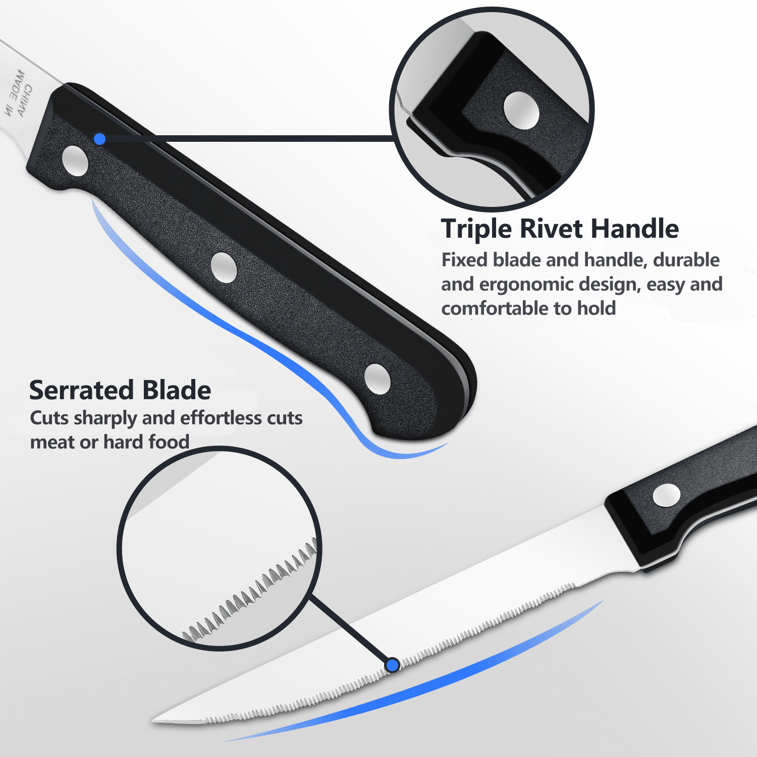 Bestdin 72-Piece Stainless Steel Silverware Set with Steak Knives (Mirror Polished, Service for 12) 3yaaq