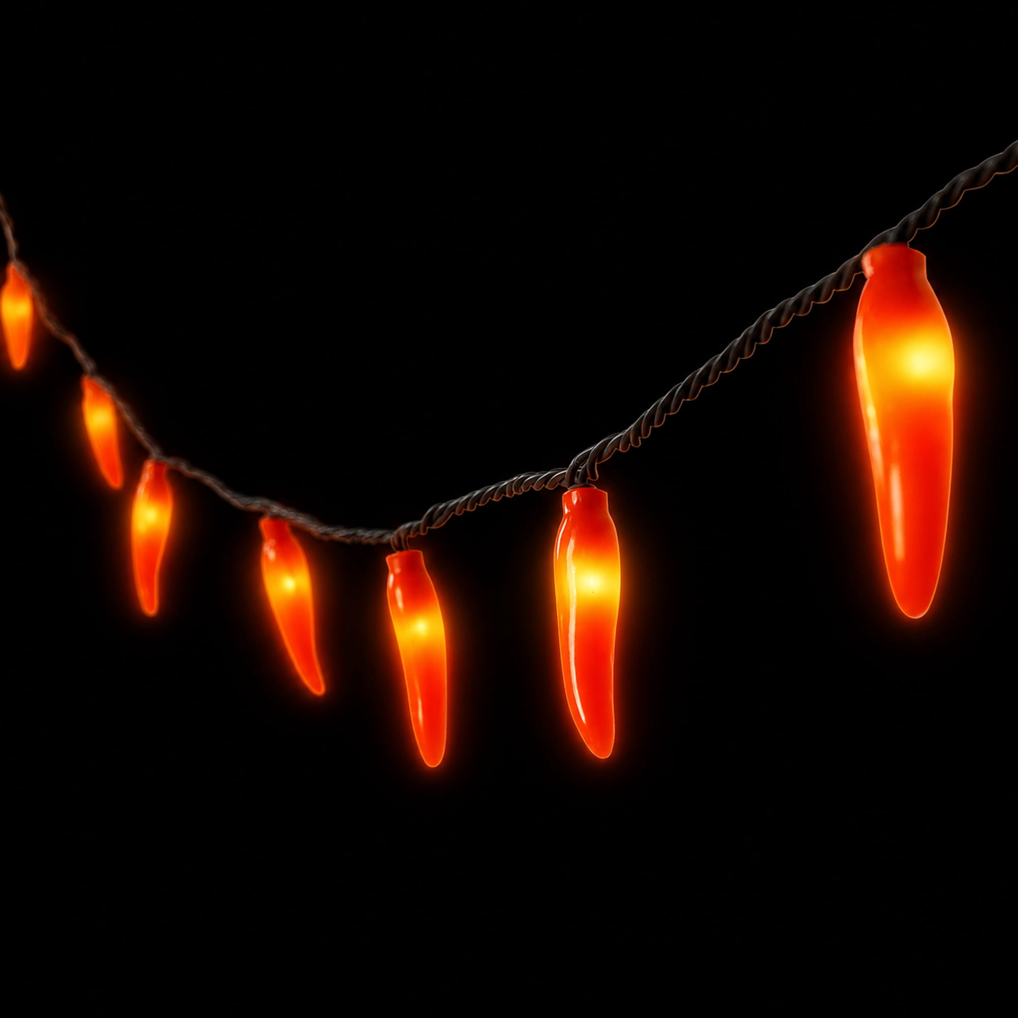 Northlight Chili Pepper String Lights for Indoor Outdoor Patio Decor (Orange, 19.5 ft, 35 ct) yh5d1
