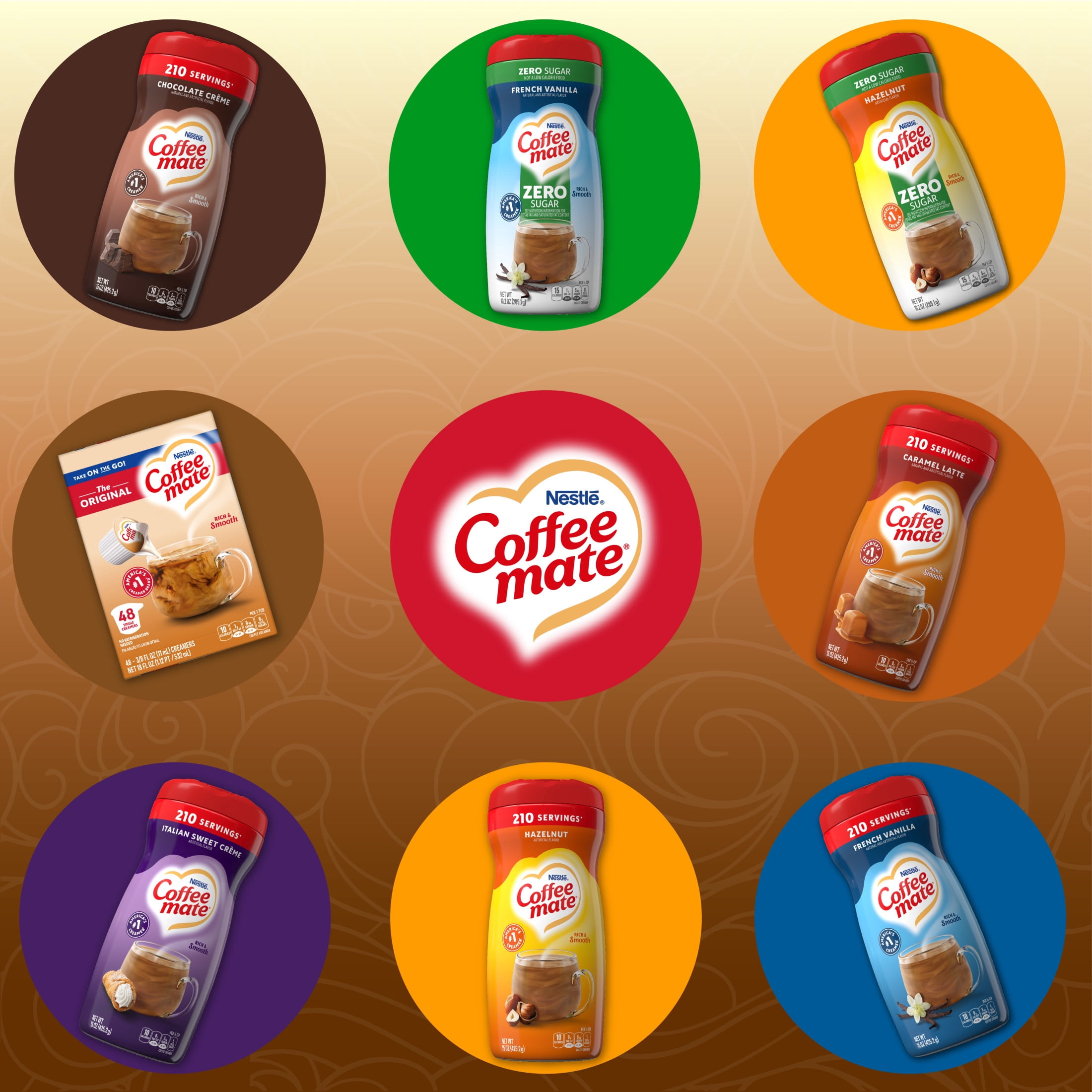Coffee mate The Original Liquid Coffee Creamer Singles (Original, 48 Count) 7jlbs