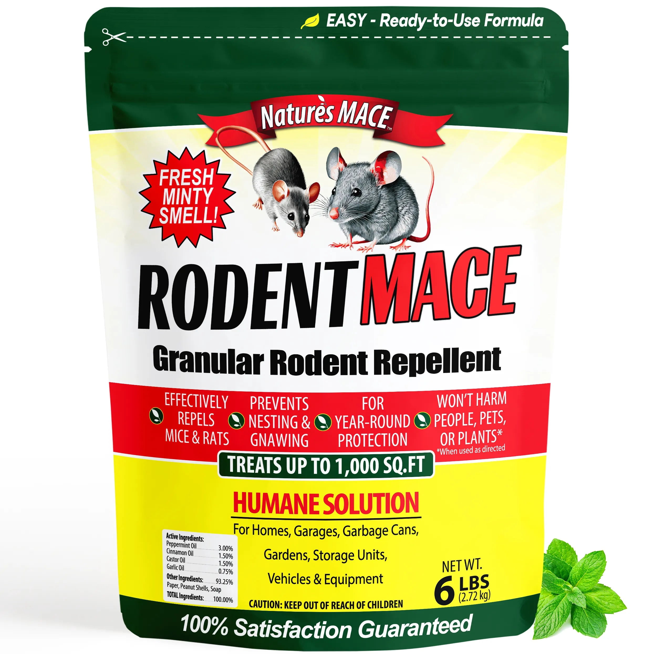 Nature's MACE Rodent Repellent Granular Formula for Mice Rats Squirrels and Chipmunks (6 lb) pgrhs