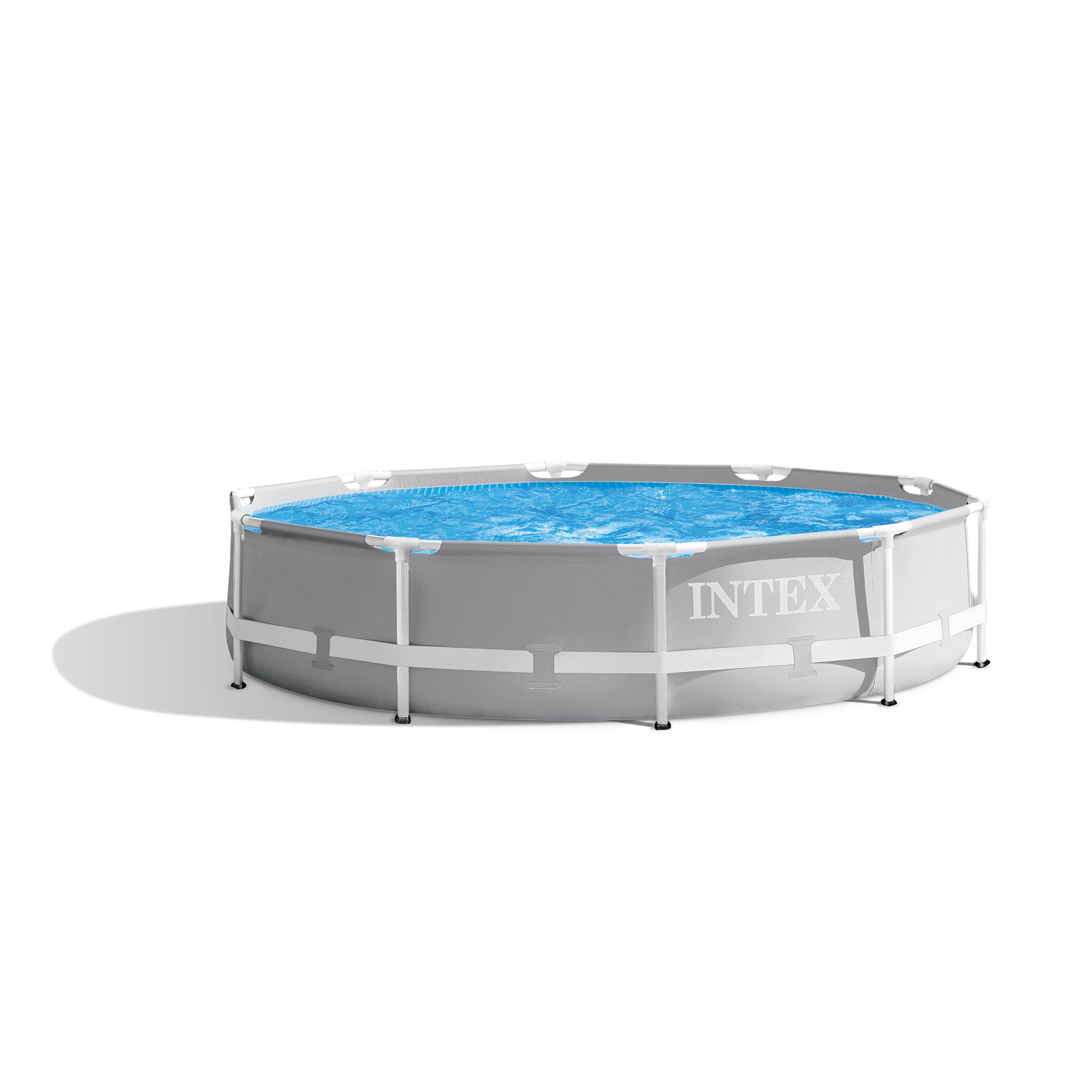 Intex Prism Frame Above Ground Swimming Pool Set (Gray, 10 ft x 30 in) lhfv0