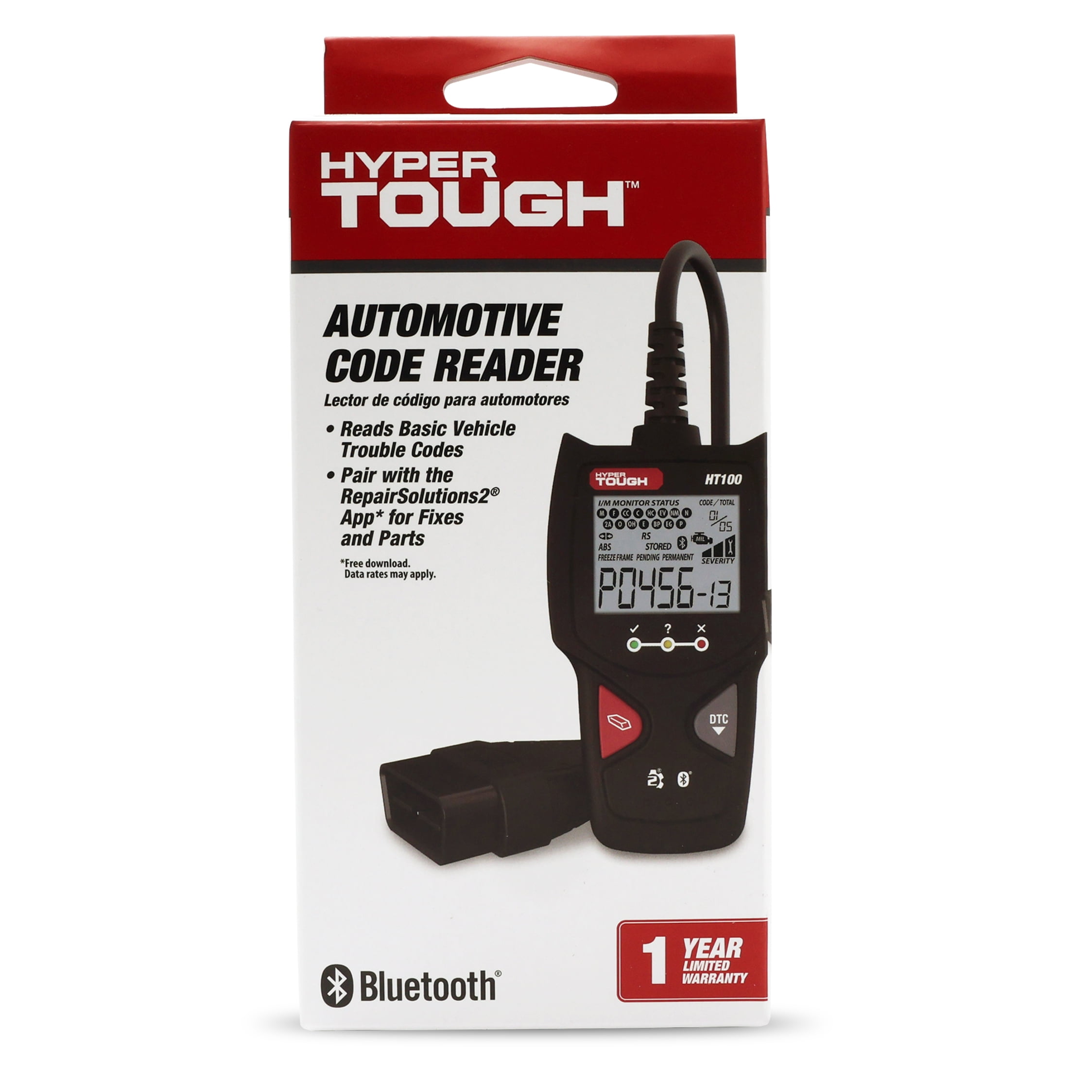Hyper Tough HT100 OBD2 Code Reader Diagnostic Scan Tool (1996 & Newer Vehicles) 5iaqm