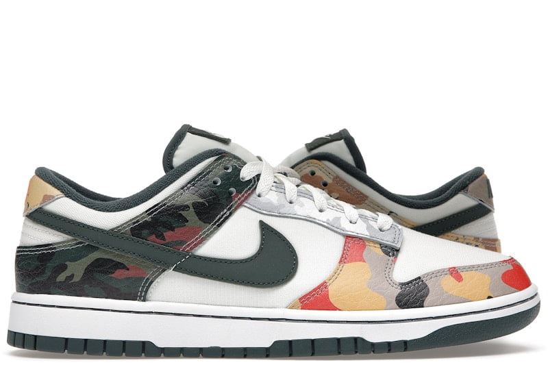 Nike Dunk Low SE Multi-Camo Athletic Sneakers (Orange, 11 US) hwrq2