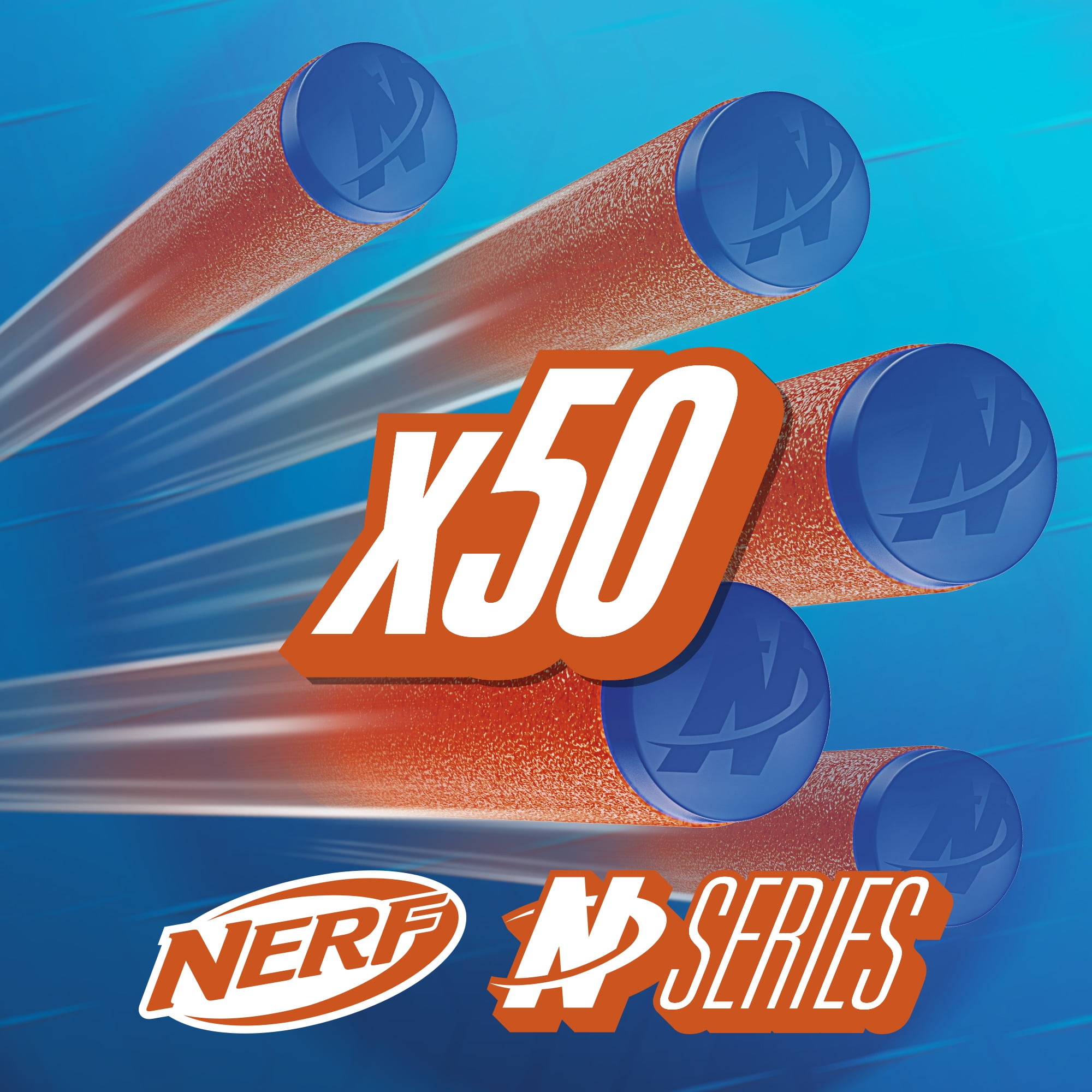 Nerf N Series N1 Darts, High-Performance Foam Refill Pack for N Series Blasters (50 Count) 7l3fo