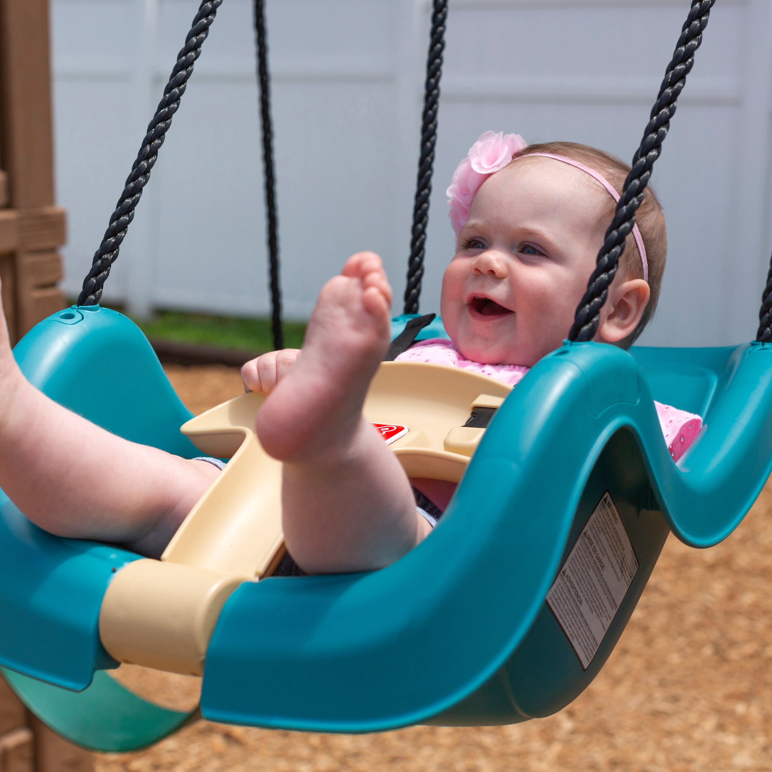 Step2 Toddler Baby Swing Set Accessory with T-Bar and Weather-Resistant Ropes (Teal, 50 lb Capacity) wnziv