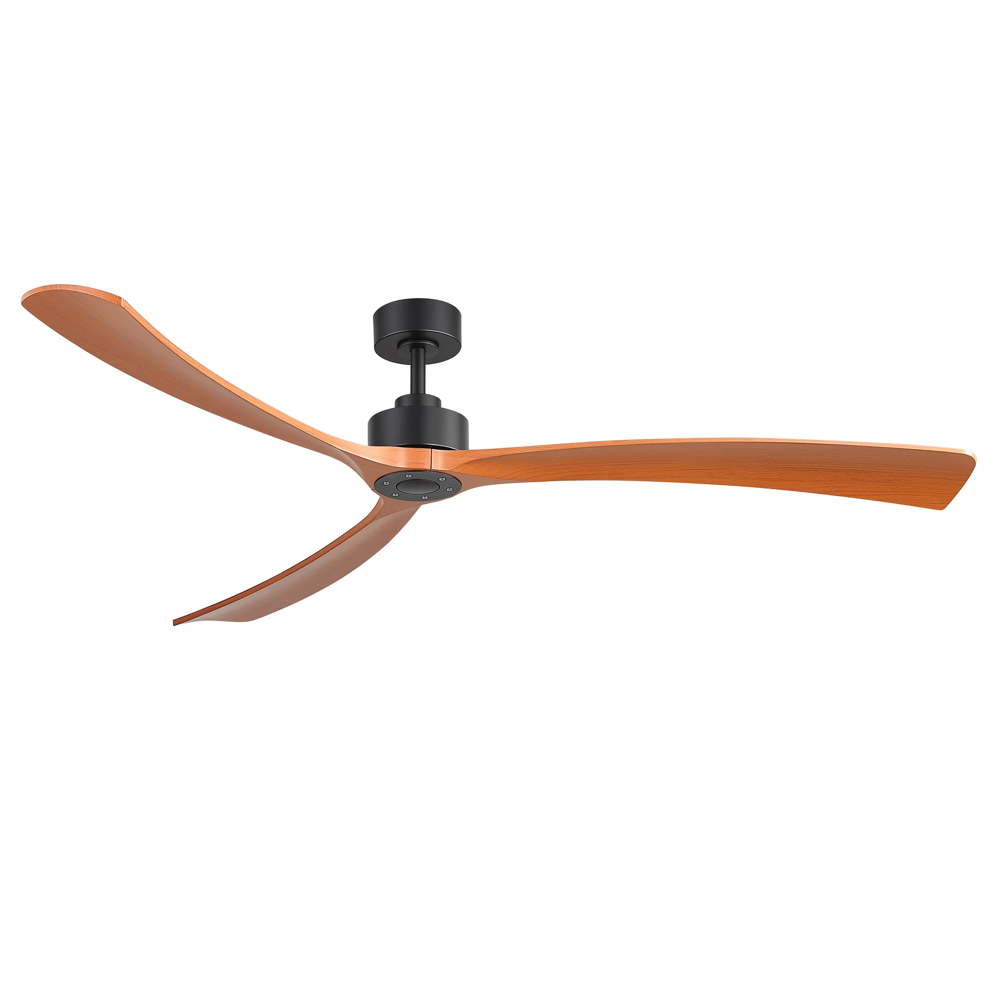 ALKAFY 72 in Ceiling Fan with Remote, Reversible DC Motor, Indoor Outdoor Farmhouse Flush Mount Fan (Walnut, 72 in) 65gby