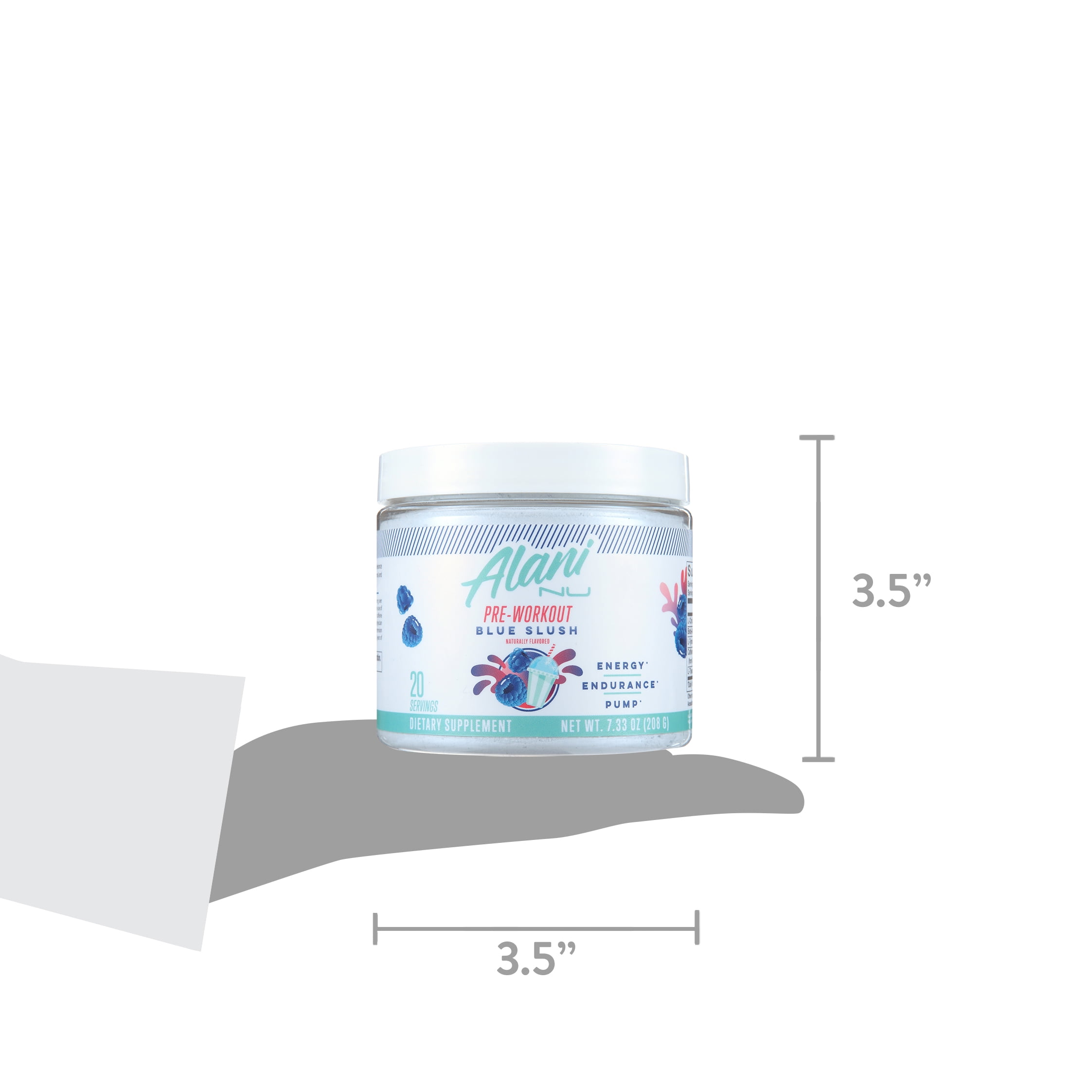 Alani Nu Pre-Workout Powder, Energy & Endurance Supplement, Blue Slush (Blue, 20 Servings) 0efv0