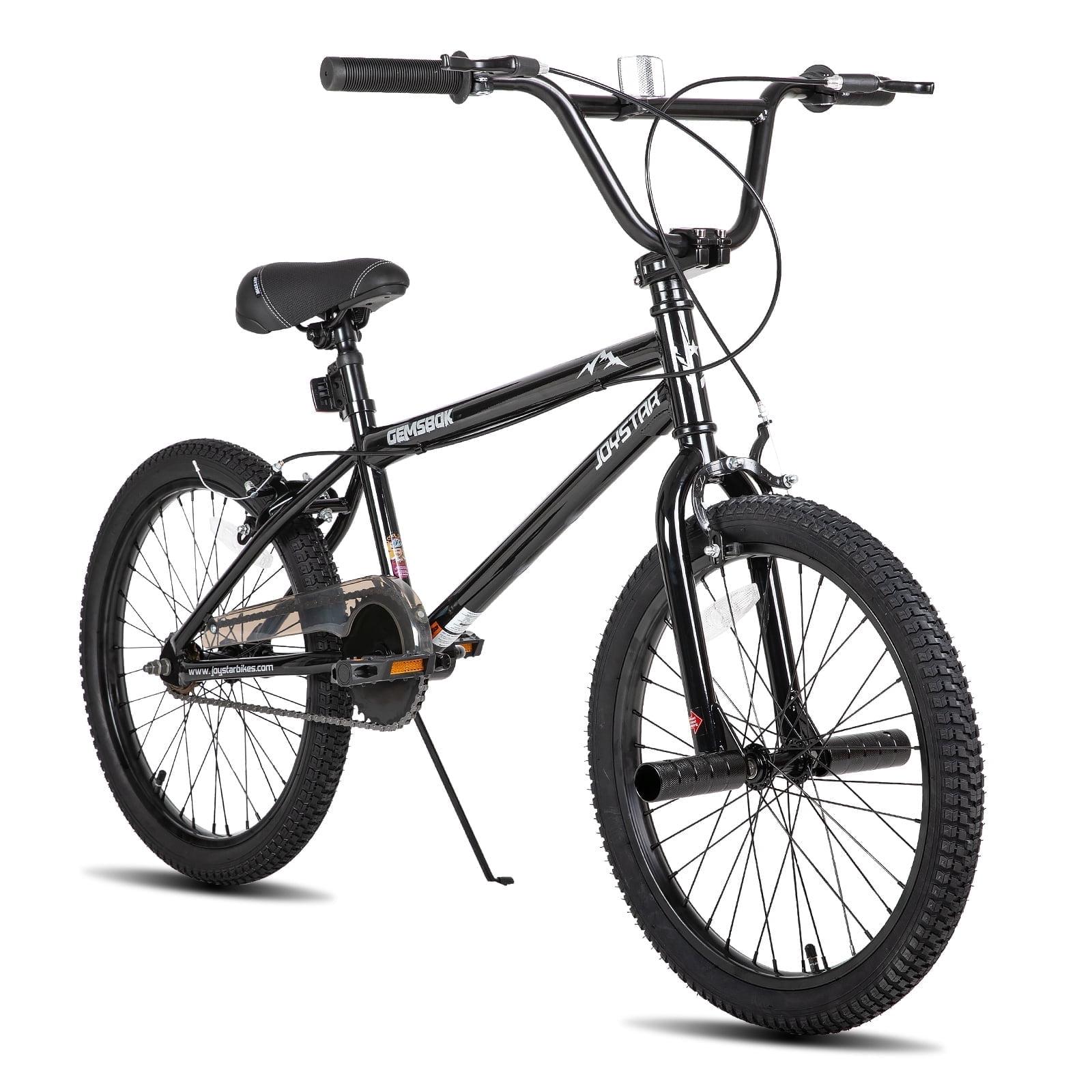 Joystar 20 Inch Kids BMX Bike Freestyle Beginner Bicycle with Dual Hand Brakes and Pegs (Black, 20 in) mryia