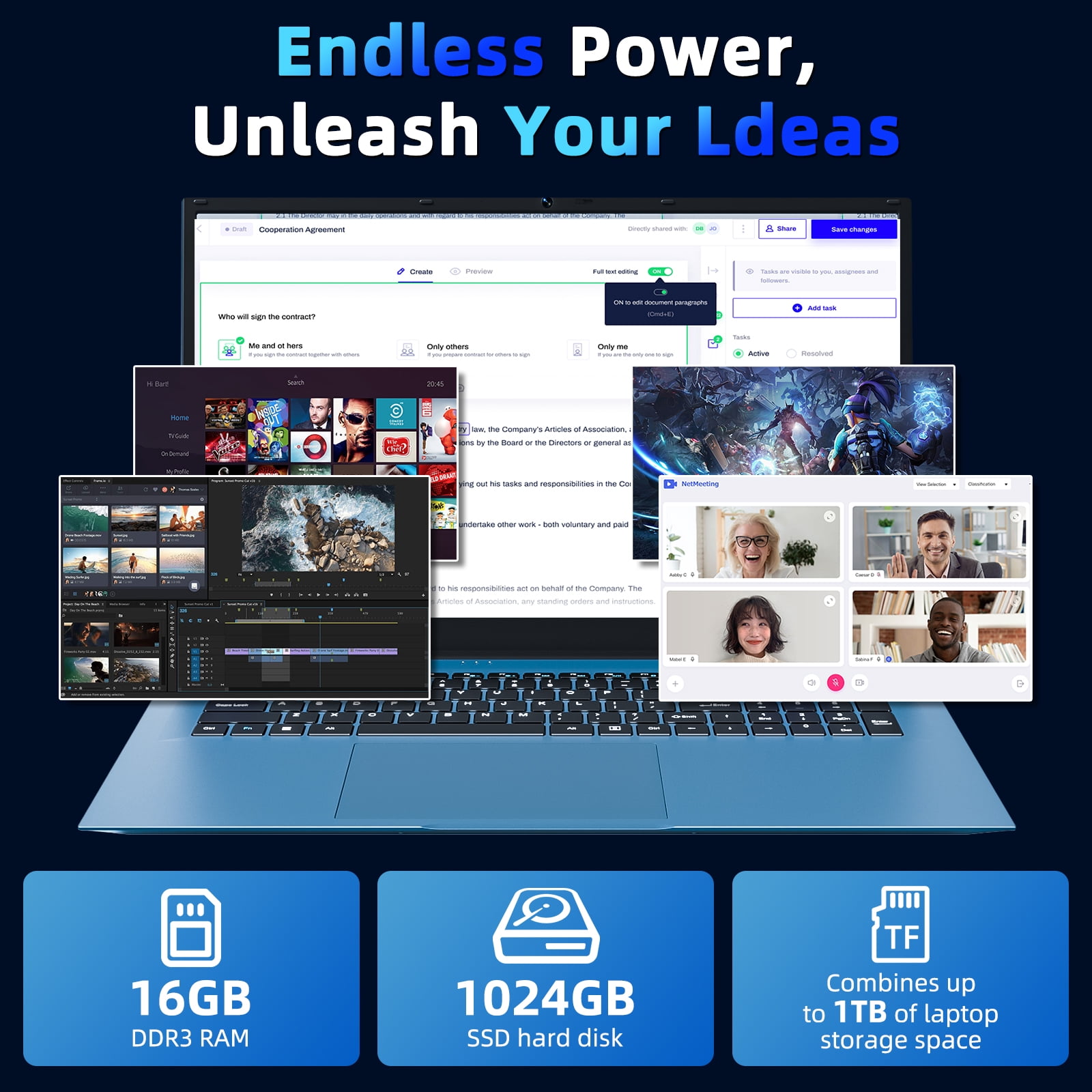 SGIN 18.5 in Laptop Windows 11 Intel Core i3 16GB RAM 1TB SSD FHD IPS Display (Grey, 18.5 in) 5agkc