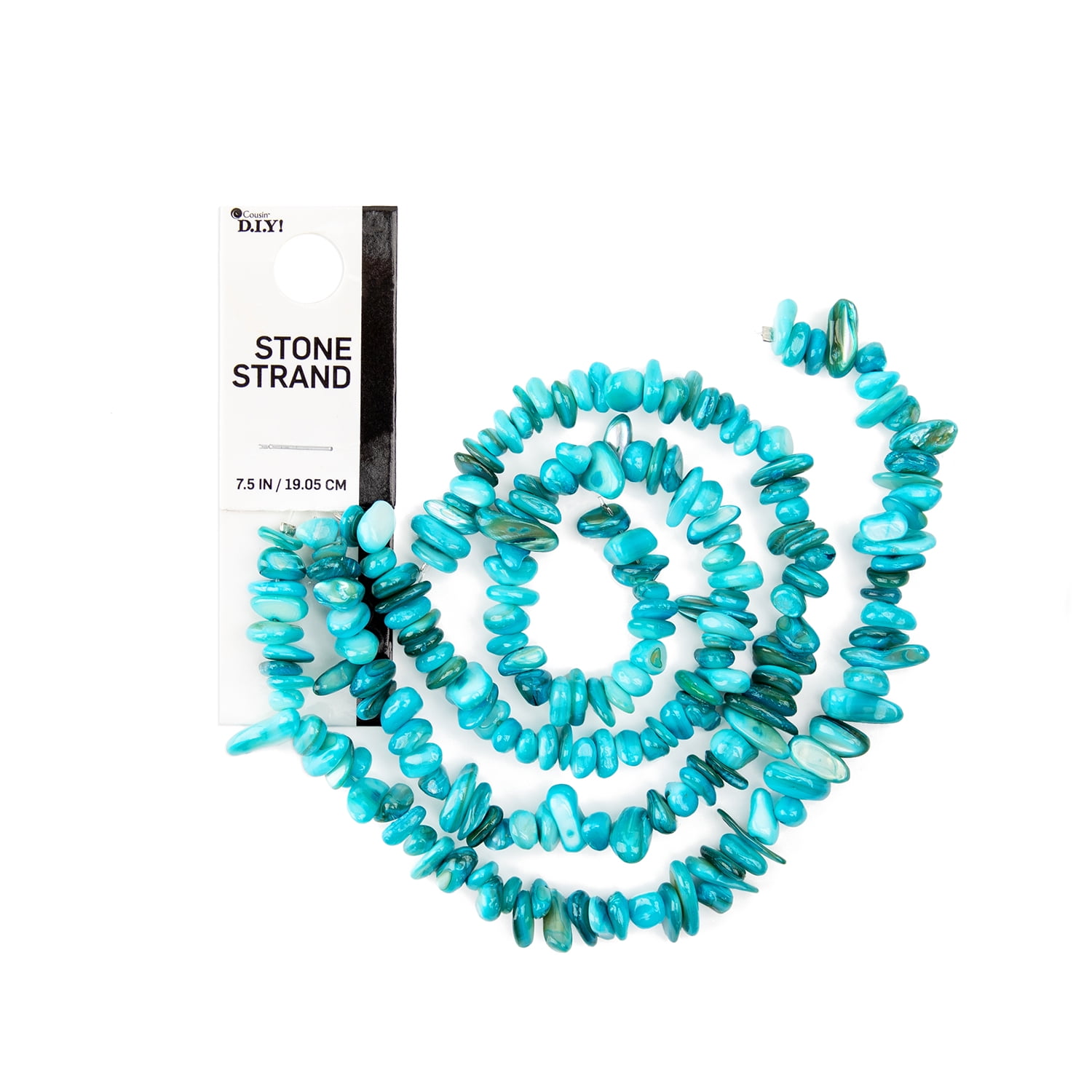 Cousin DIY Shell Bead Strand Set, Jewelry Making Craft Supplies, Turquoise Blue (2 Pack, 115 Pieces, 7.5 in) 0rz5r
