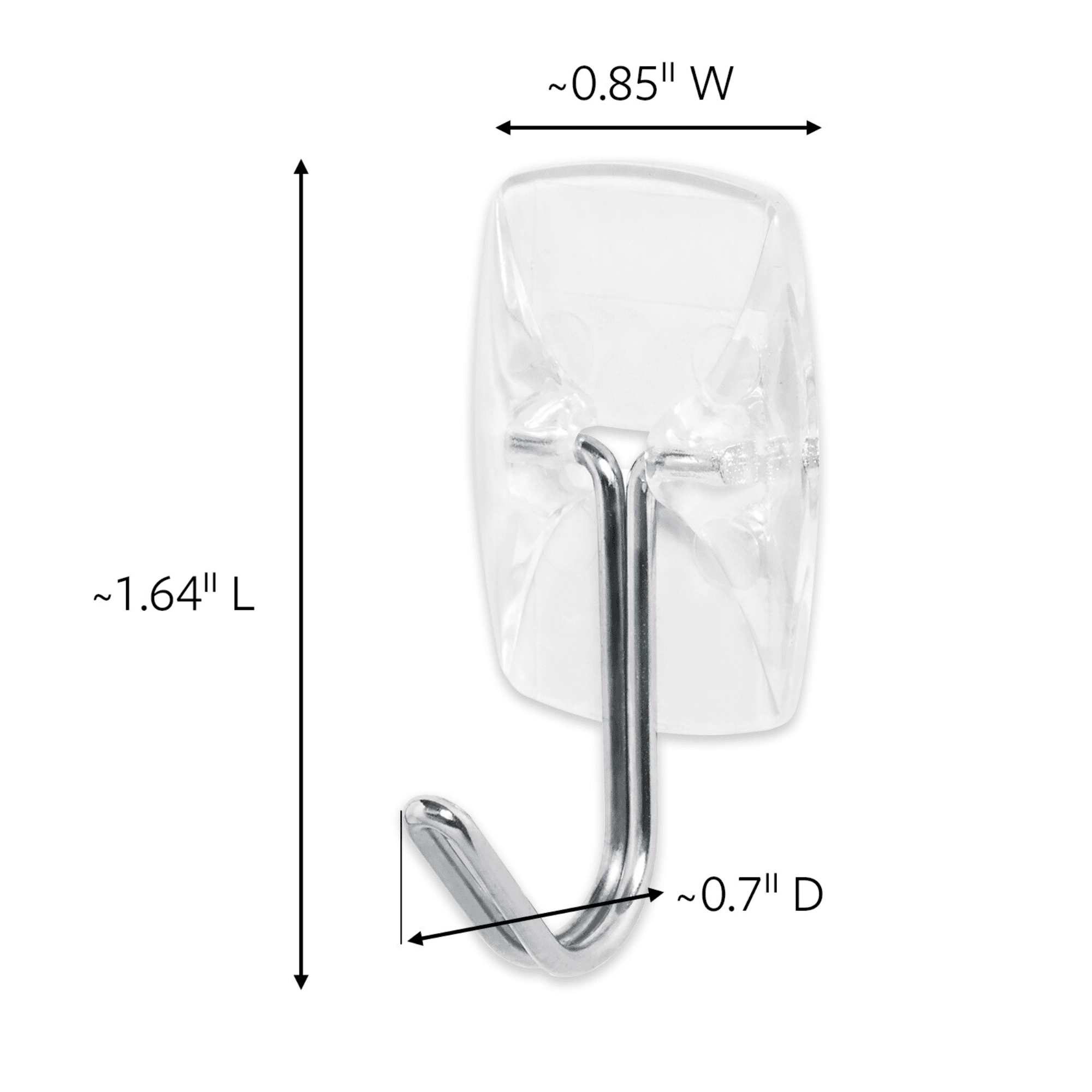 Command Small Wire Wall Hooks Damage-Free Adhesive Hanging Set (Clear, 6-Pack) 7fb8m - Image 4