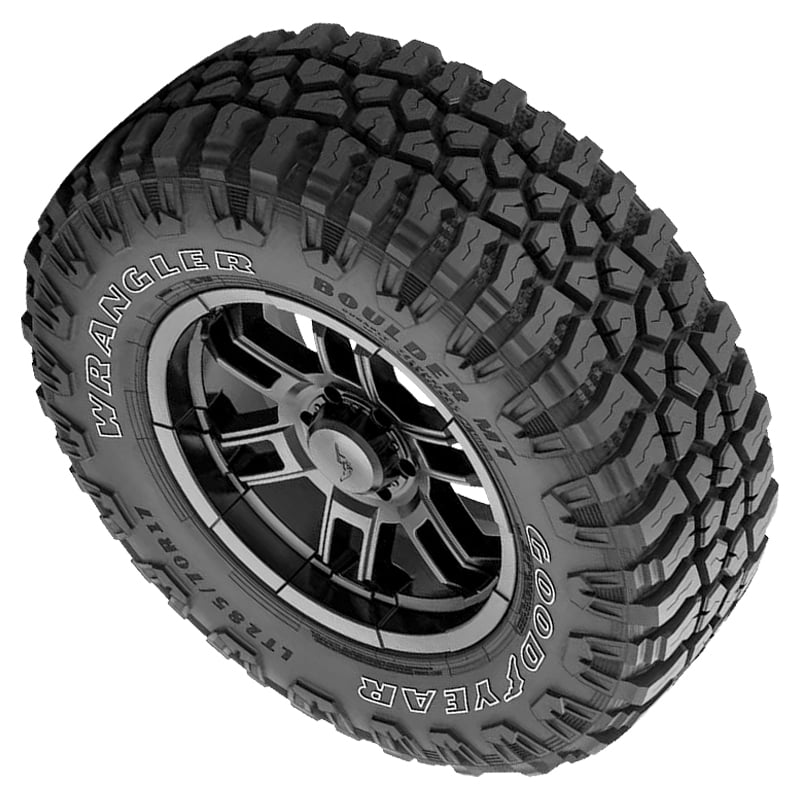 Goodyear Wrangler Boulder MT All Terrain Mud Tires (Black, 285/70R17, 4-Pack) jwnn8
