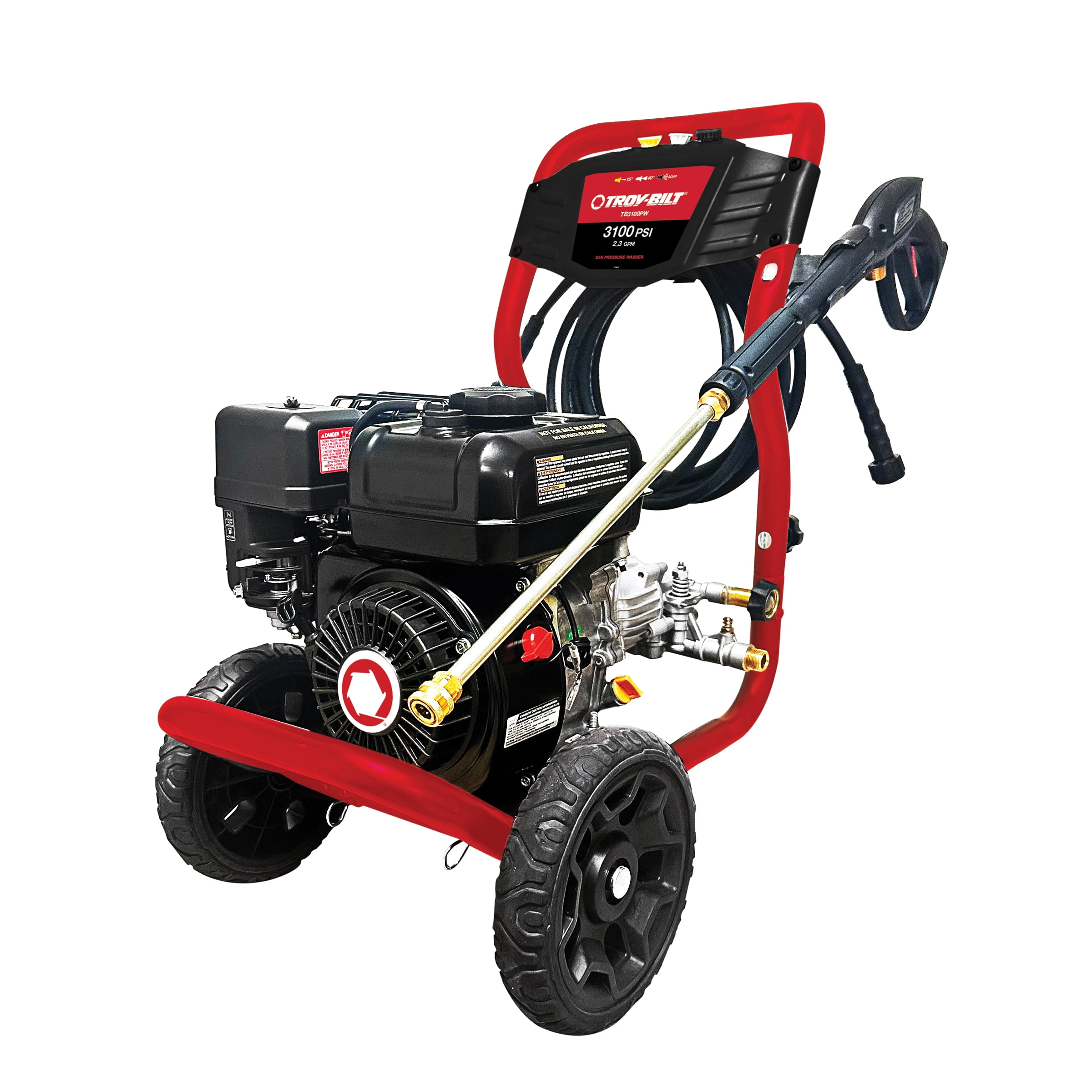 Troy-Bilt 3100 PSI Gas Pressure Washer with 2.3 GPM Axial Cam Pump (3100 PSI) 3h3ni