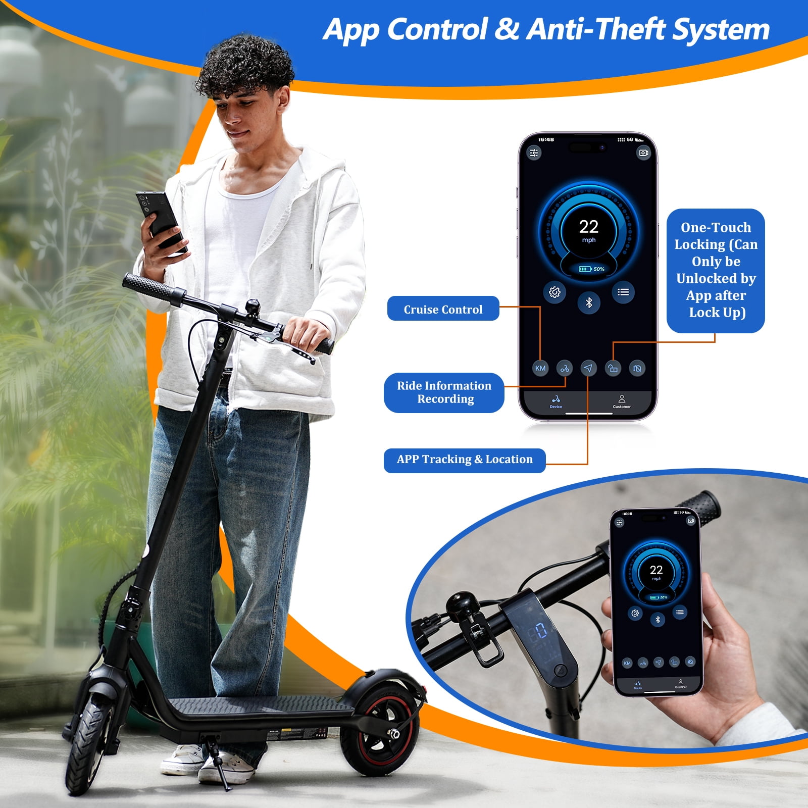 LiteFive LF5 350W Electric Scooter for Adults, Portable Folding Commuter E-Scooter (Black, 31 lb) li11m