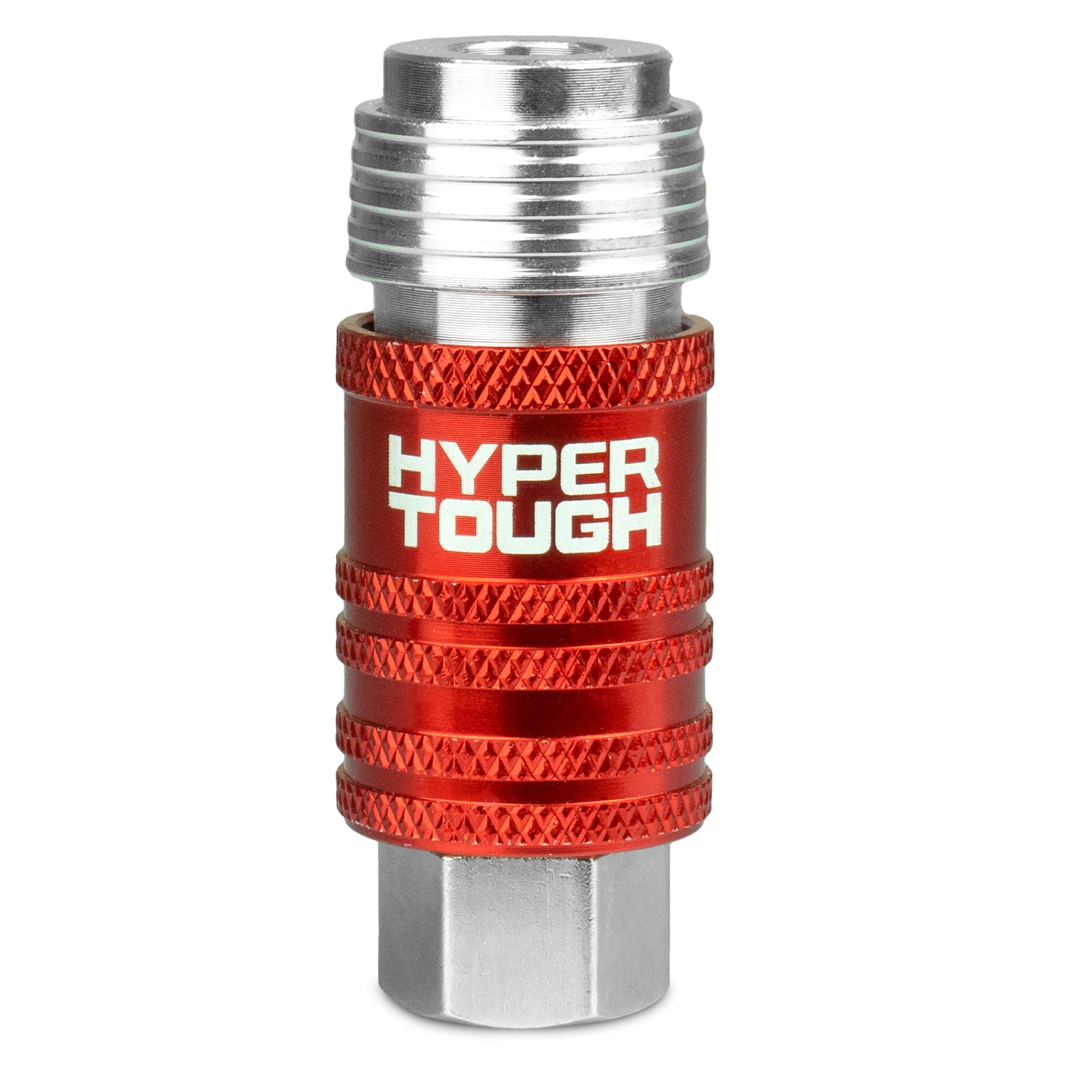 Hyper Tough 5-in-1 Air Compressor Coupler Heavy-Duty Automotive Tool Accessory (Red, 0.25 in) boch5