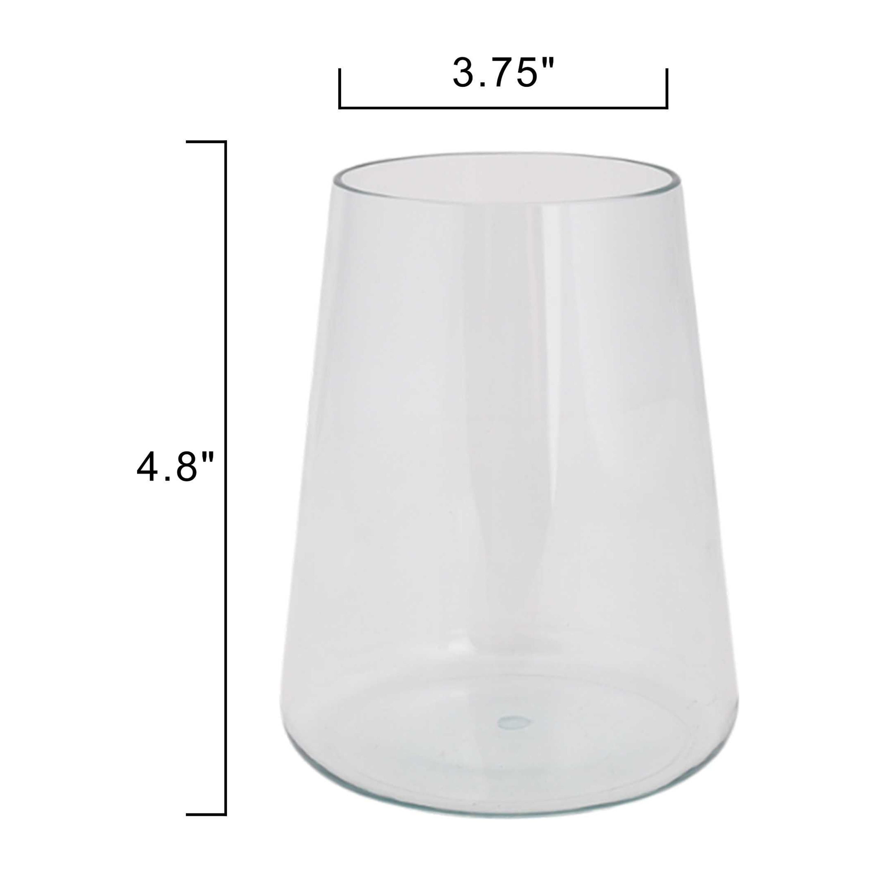 Better Homes & Gardens Tritan Flare Stemless Wine Glass Durable Shatterproof Drinkware (Green, 20 oz) 4s3qy