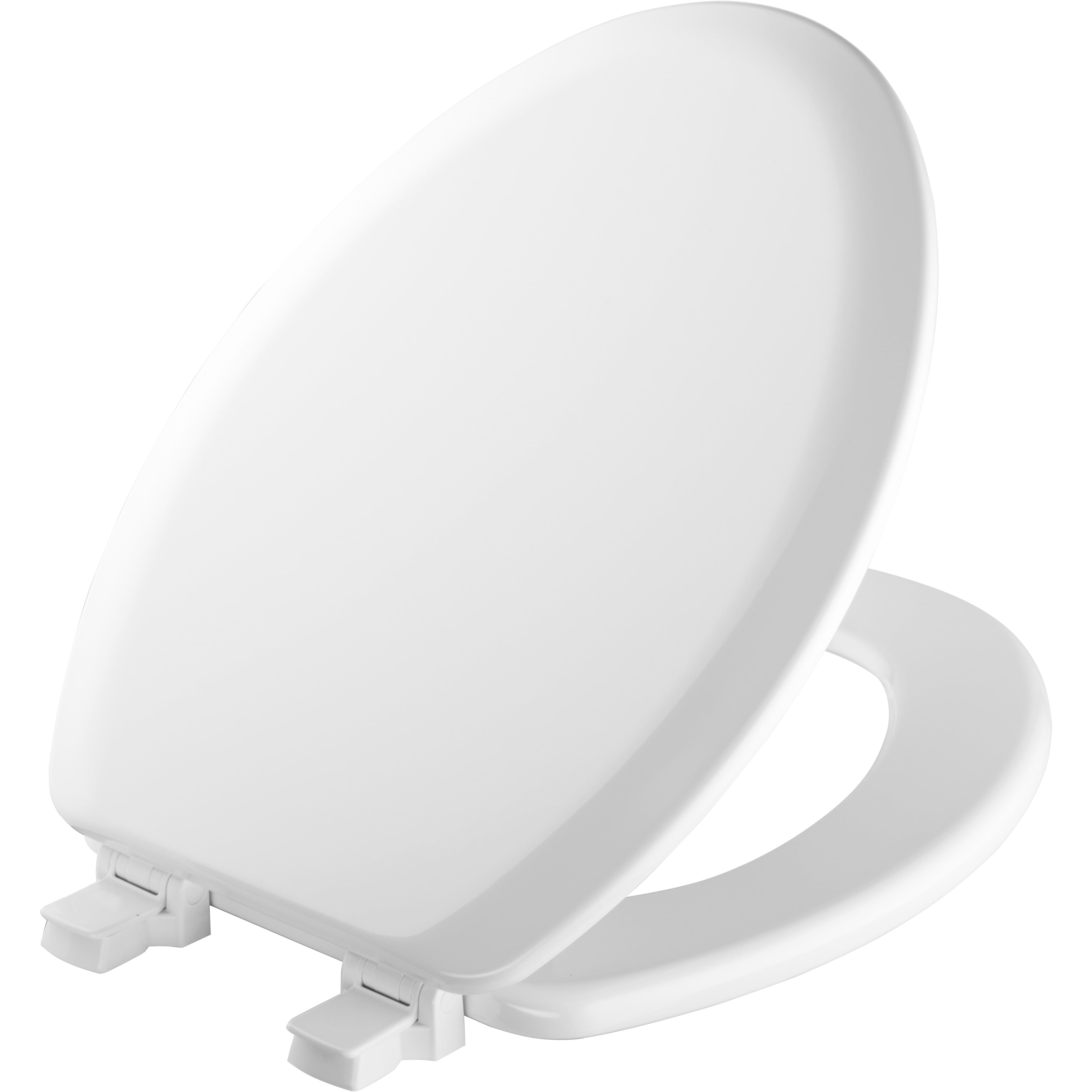 Mayfair Cameron Elongated Enameled Wood Toilet Seat (White, 18.5 in) po2lv