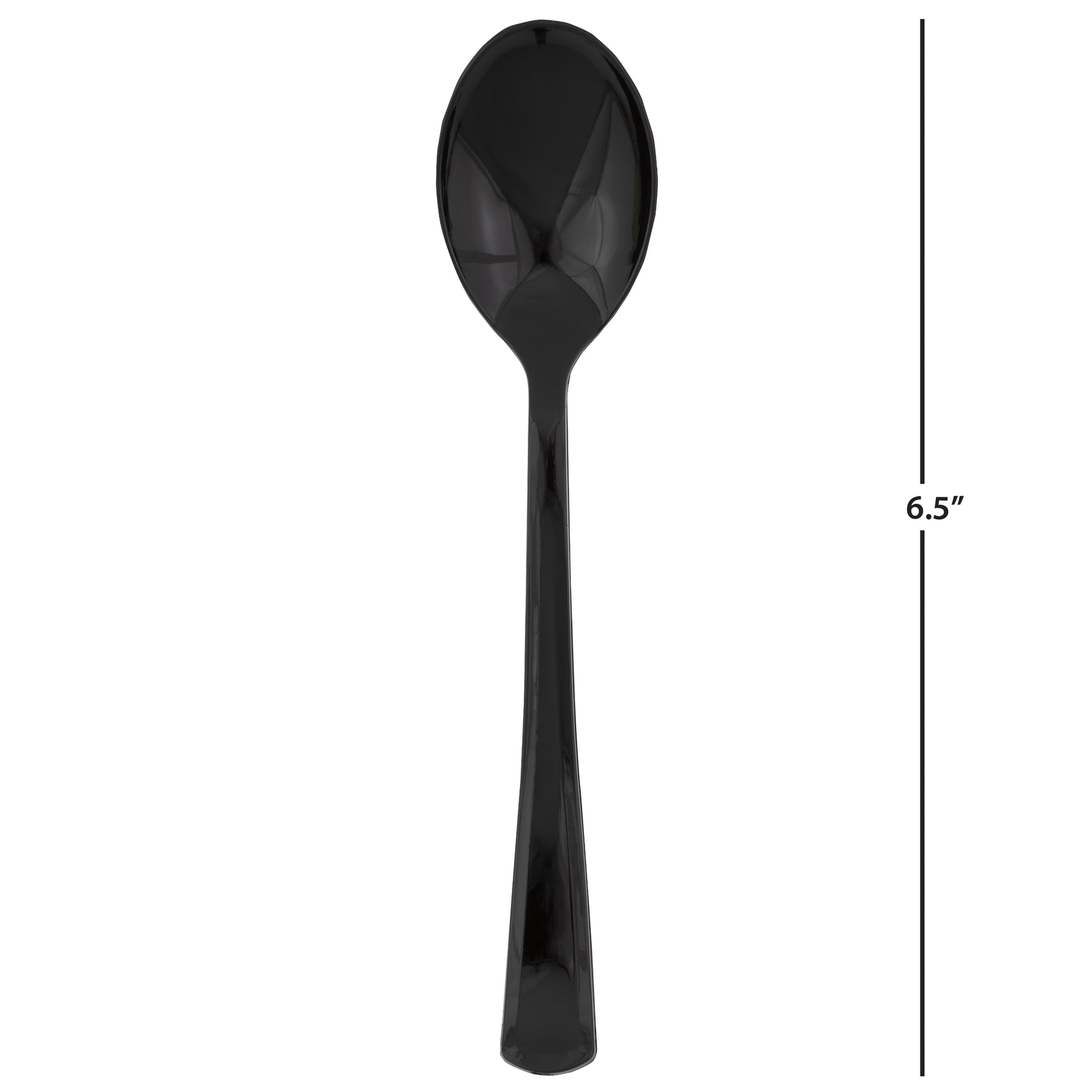 Way To Celebrate Disposable Metallic Plastic Cutlery Set (Black and Gold, 24 Count) 1ulz8